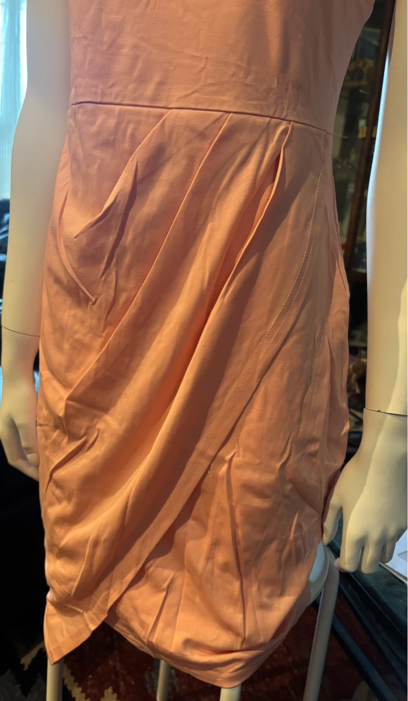 Prettygarden Peach One-Shoulder Ruched Dress - photo 3