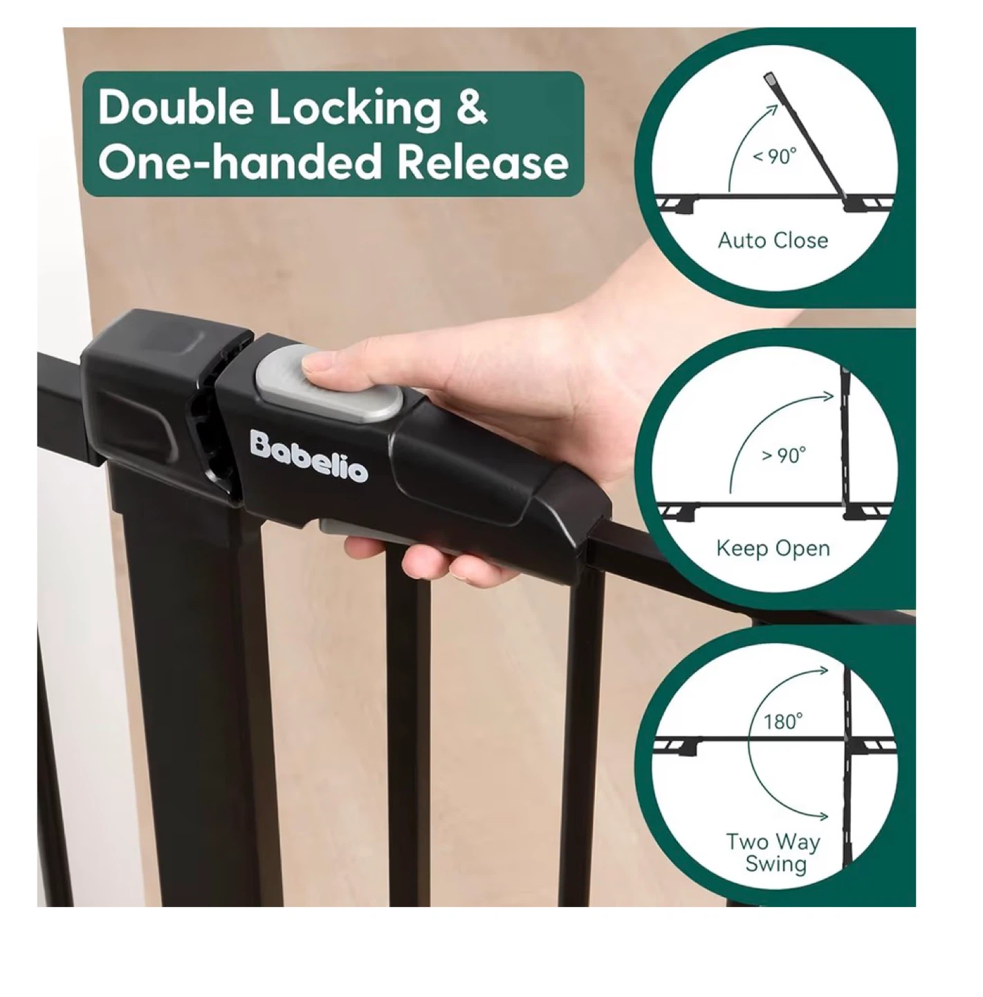 Babelio Black Safety Gate 29-48in - photo 5