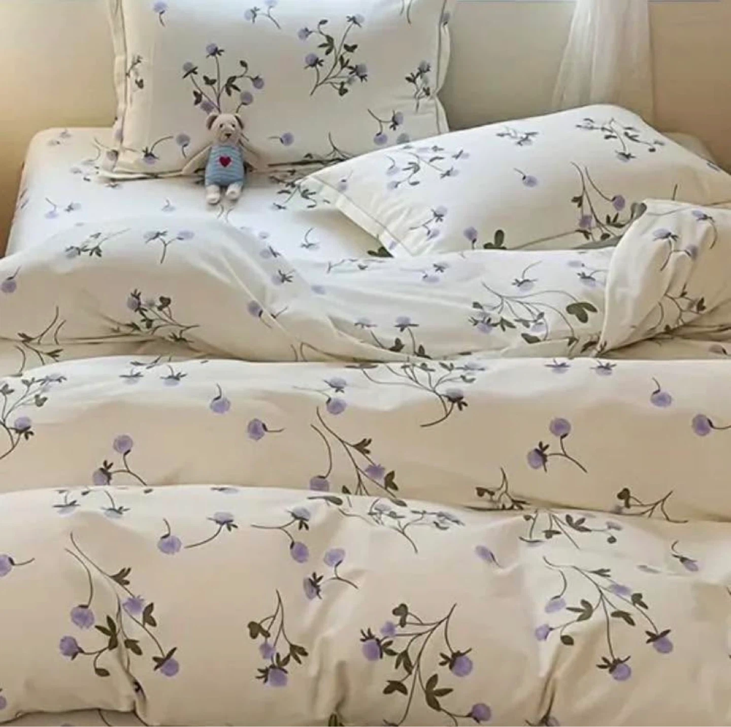 100% cotton Floral Duvet Cover and Pillowcase Set