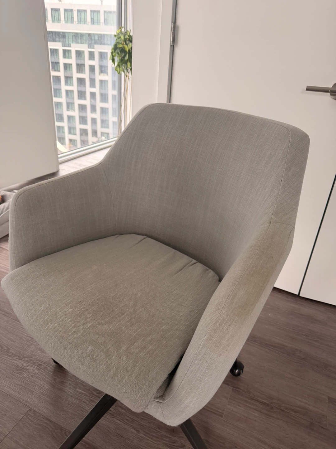 Grey Swivel Office Chair - photo 2