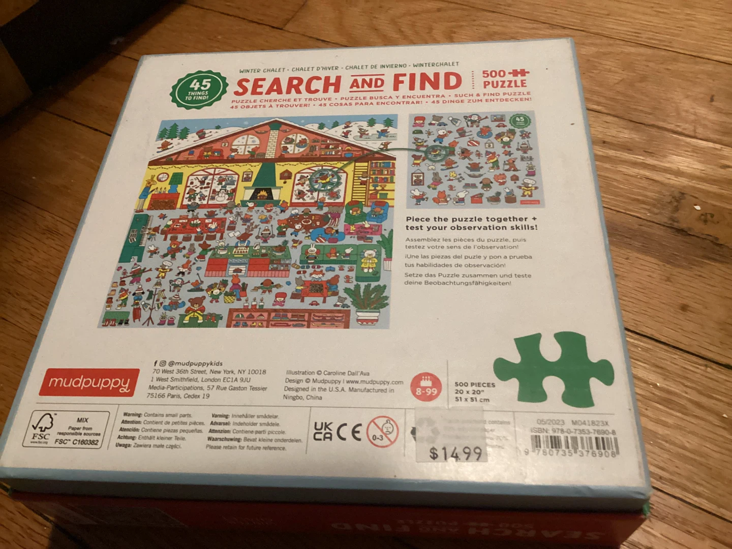 Mudpuppy Search and Find 500 Piece Puzzle - Winter Chalet - photo 3