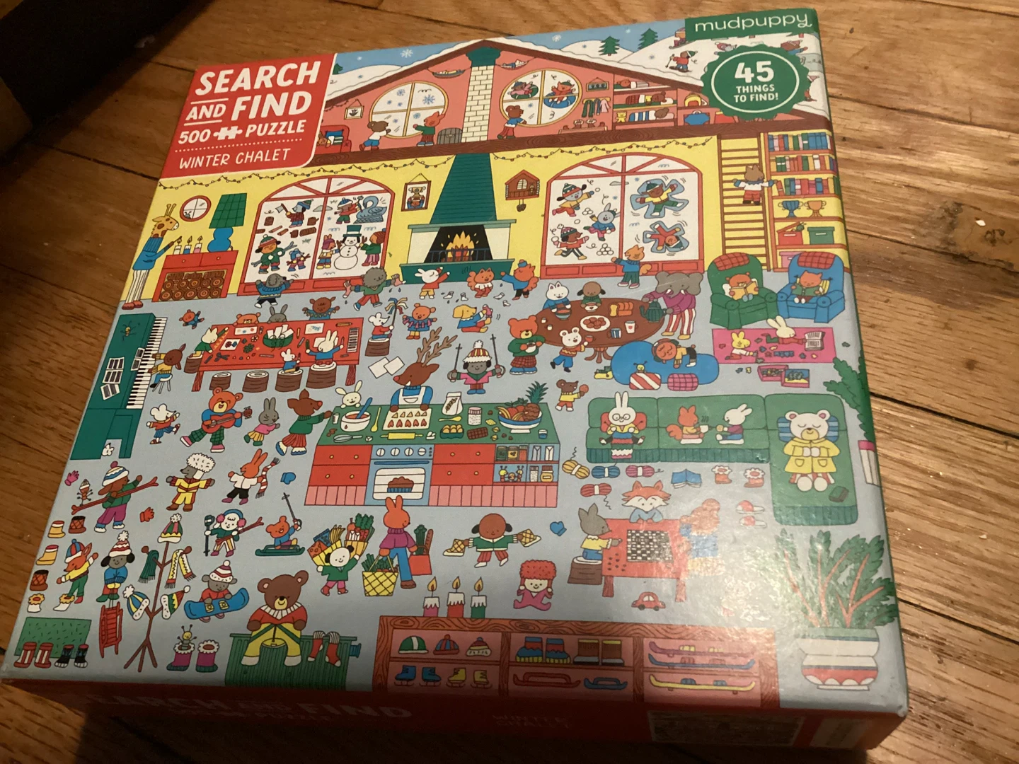 Mudpuppy Search and Find 500 Piece Puzzle - Winter Chalet