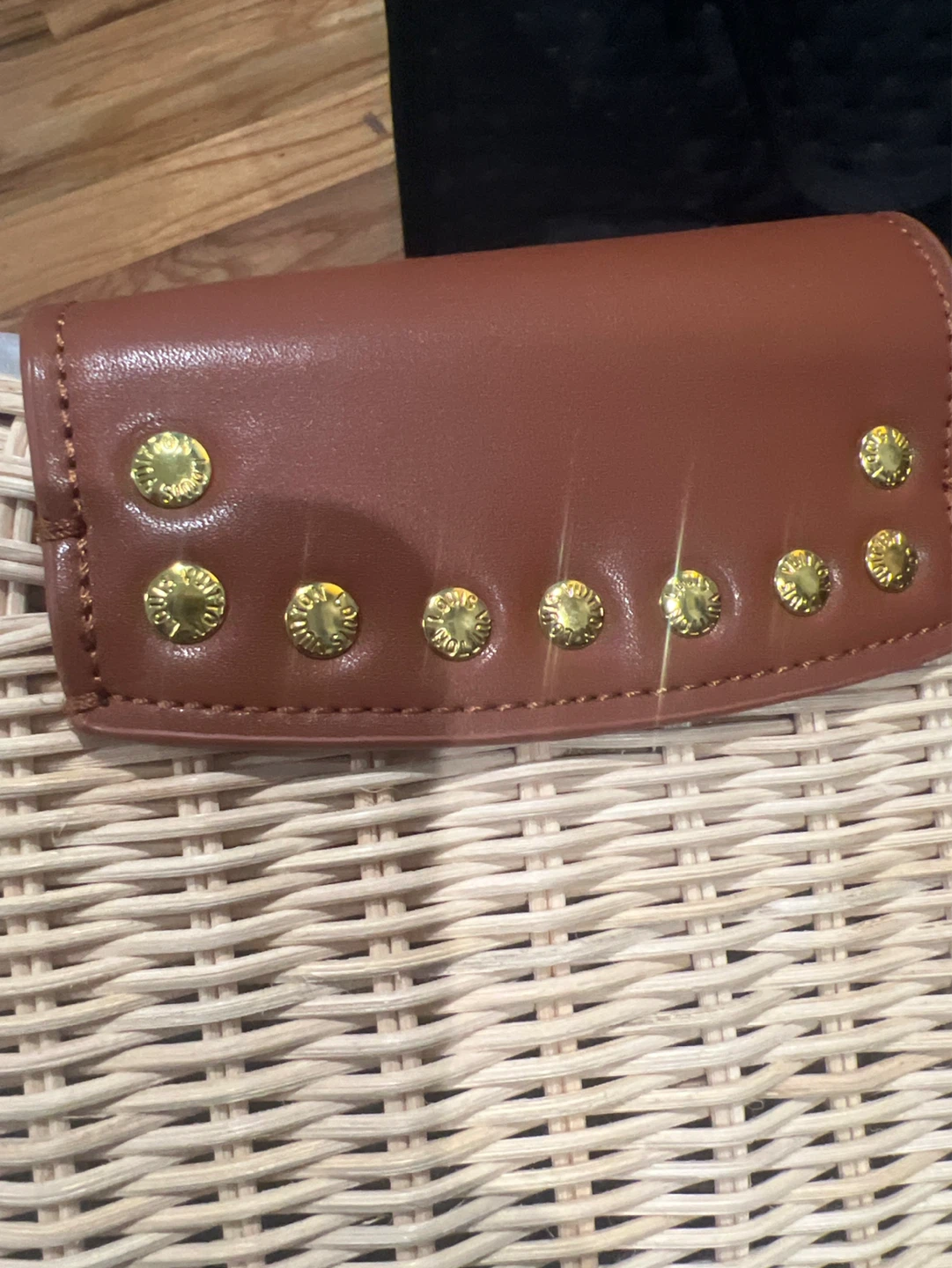 Brown Wicker and Leather Crossbody Bag with Gold Hardware - photo 5