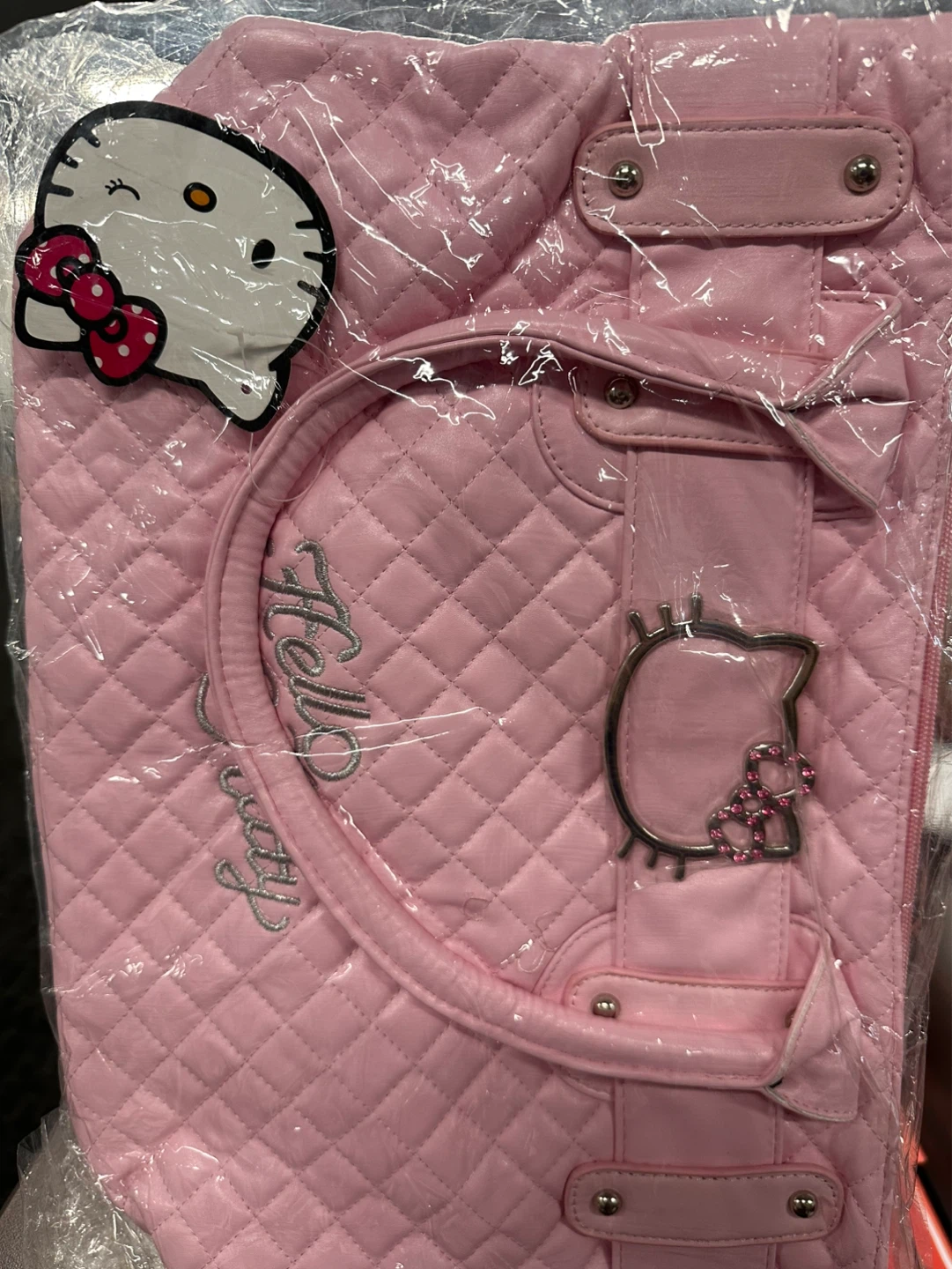 Hello Kitty Pink Quilted Tote Bag