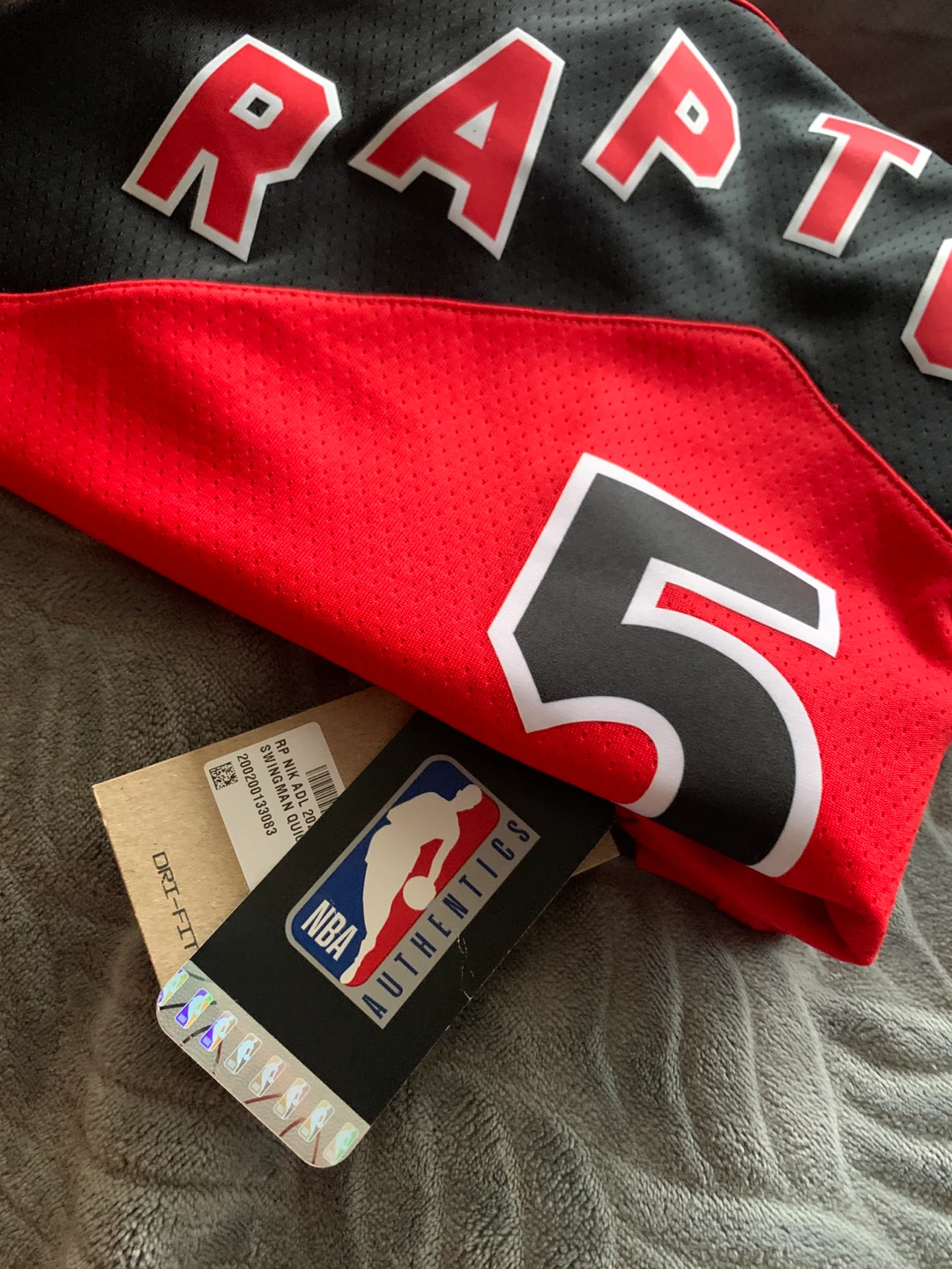 NBA Toronto Raptors Quickley #5 Jersey