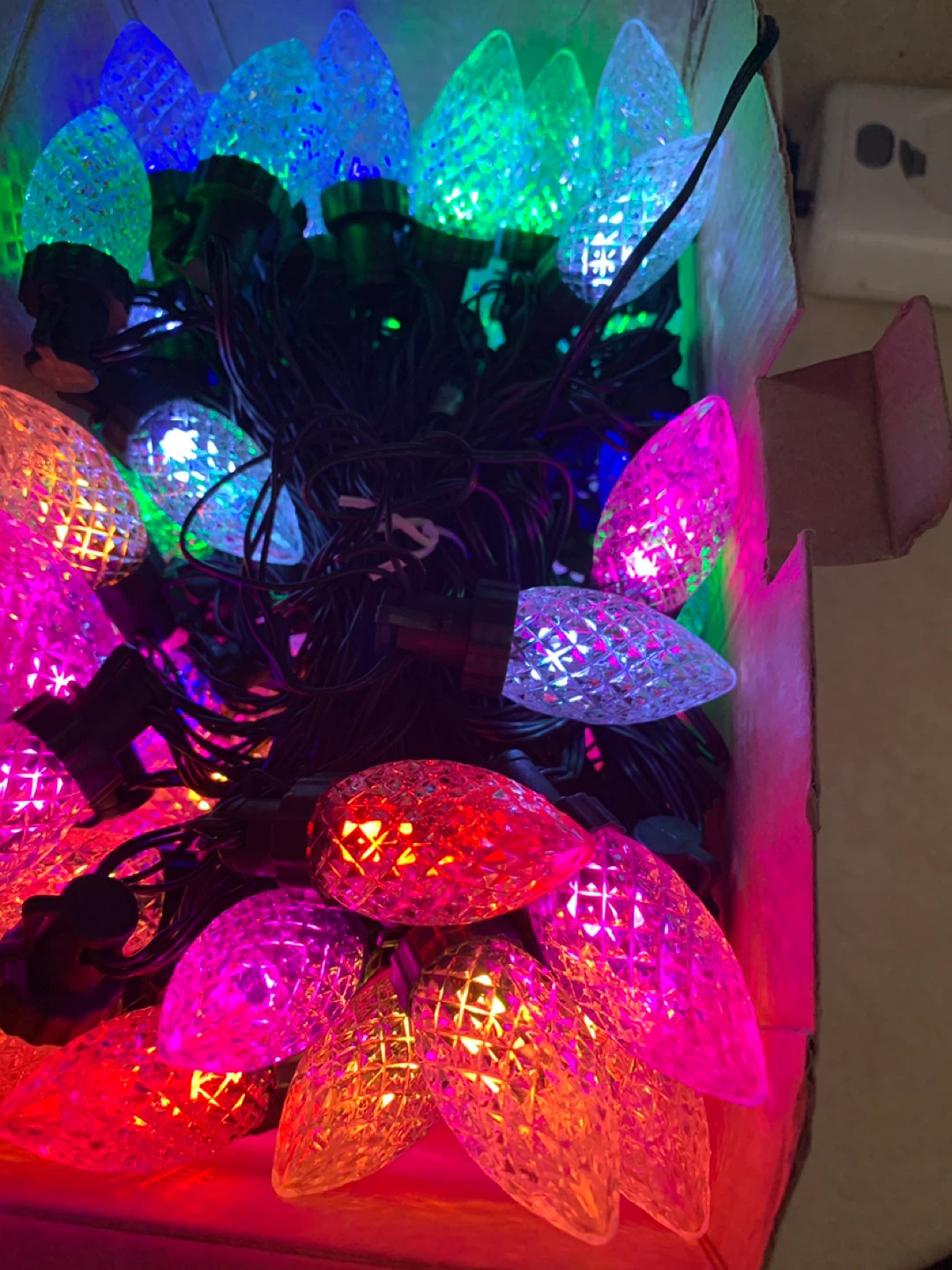 Colourful C7 String Lights, 65 ft