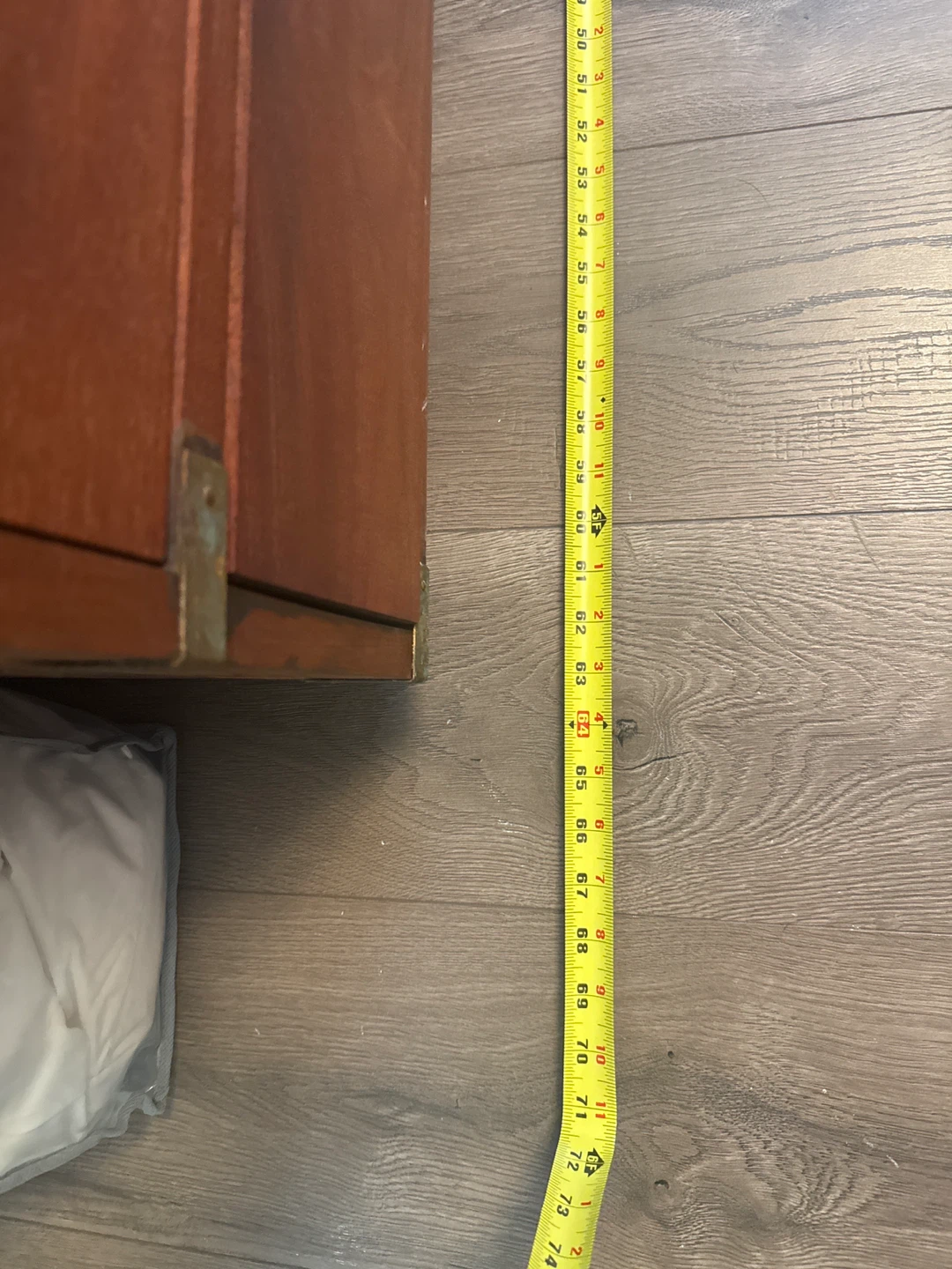 Vintage Wooden Teak Dresser with Brass Hardware - photo 4