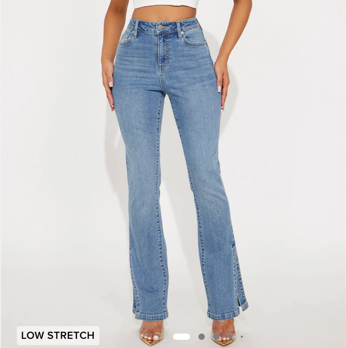 Fashion Nova Stretch Flare Jeans - Medium Wash