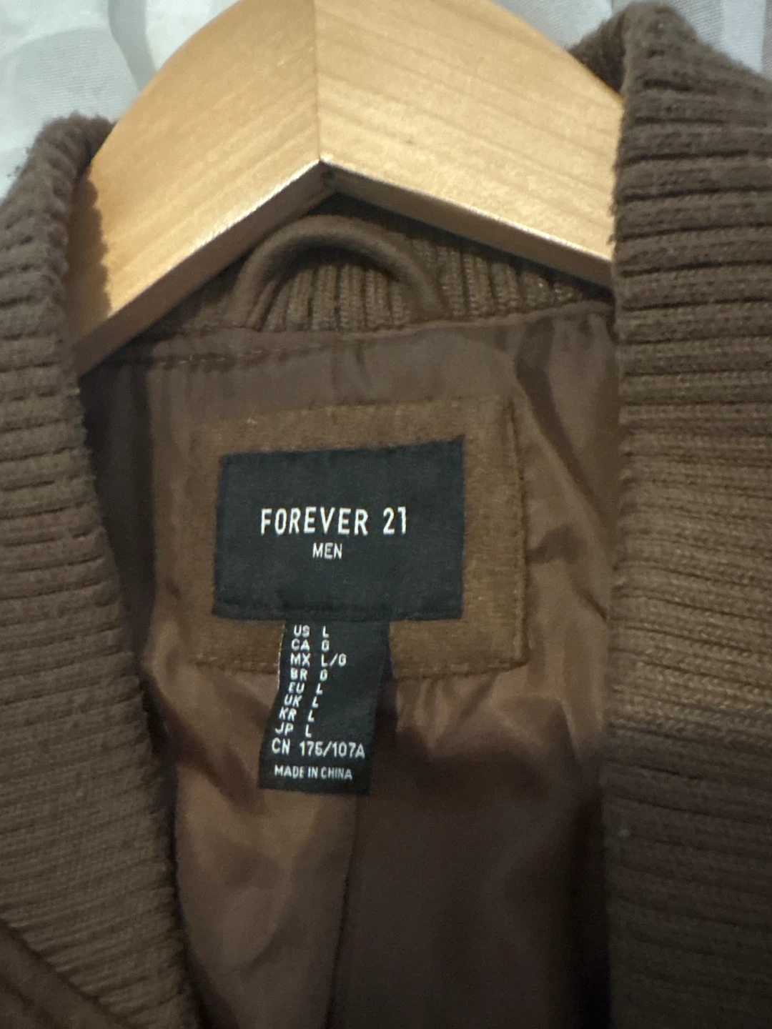 Forever 21 Men's Brown Bomber Jacket Size L - photo 2