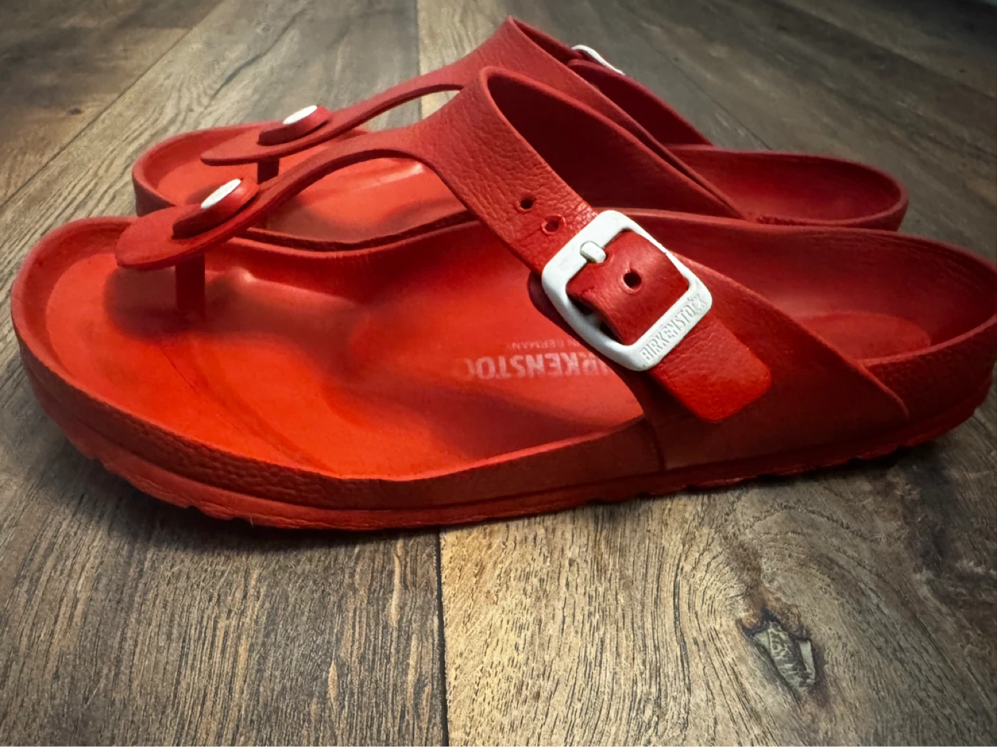 Red Birkenstock Gizeh Sandals - photo 2