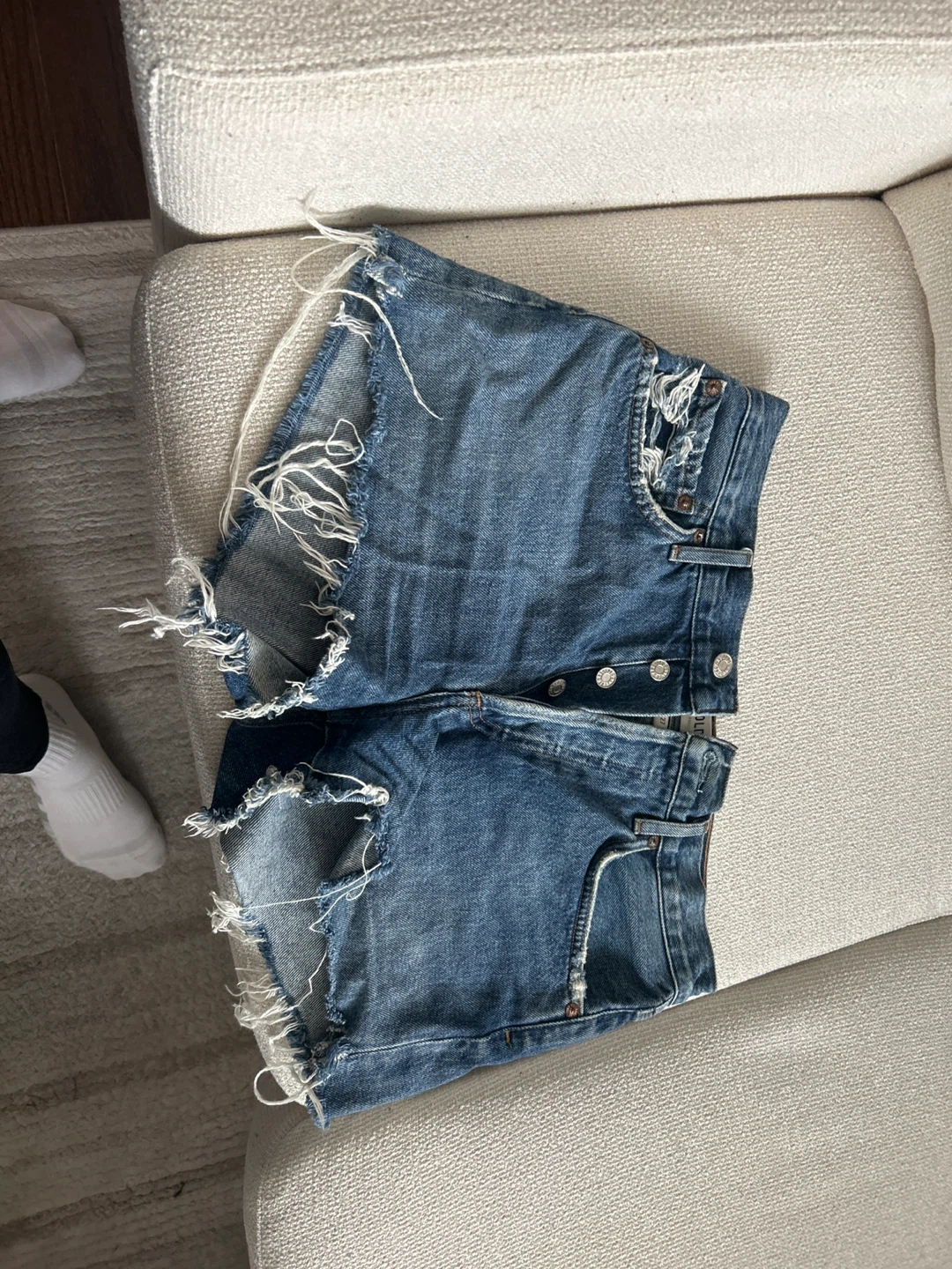 AGOLDE Riley High Rise Denim Shorts