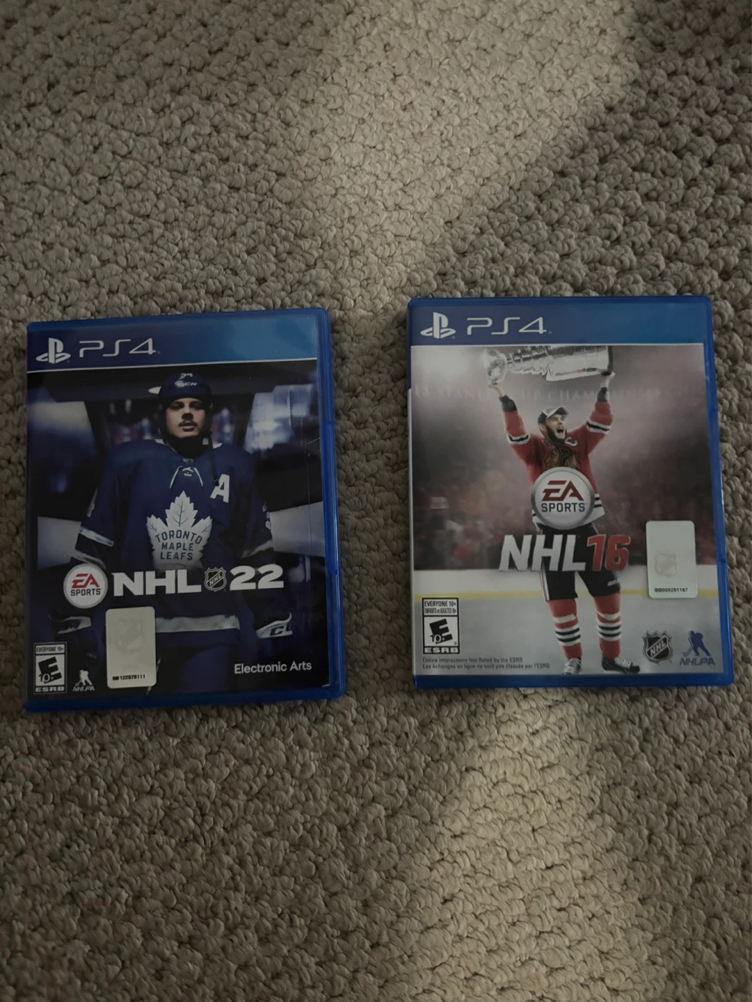 NHL 22 and 17
