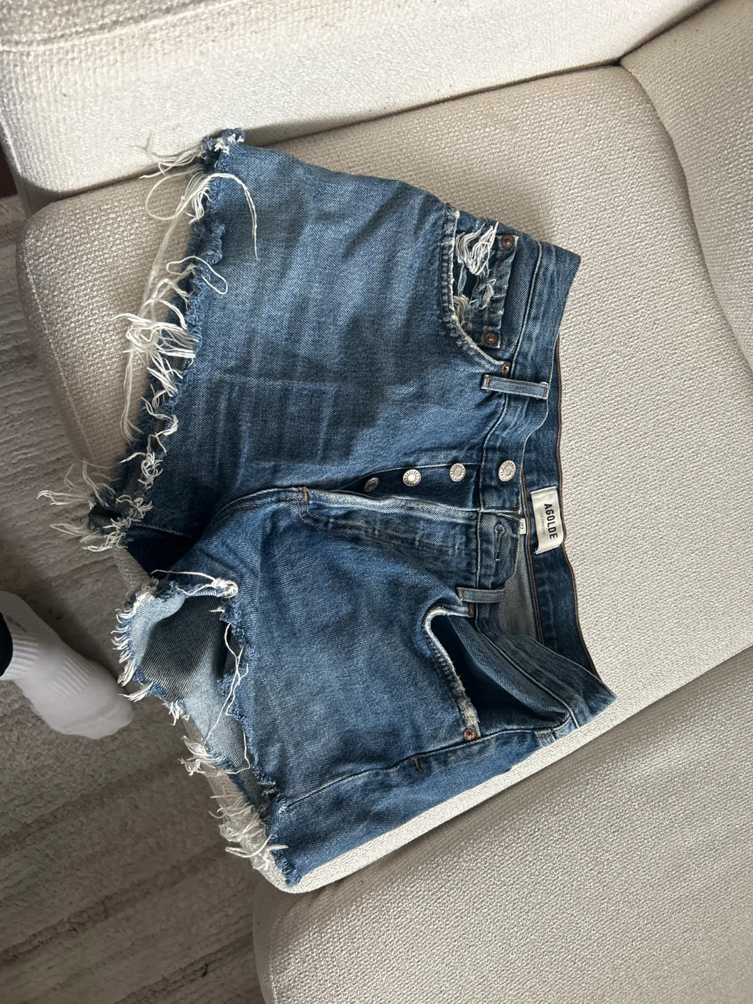 AGOLDE Riley High Rise Denim Shorts - photo 2