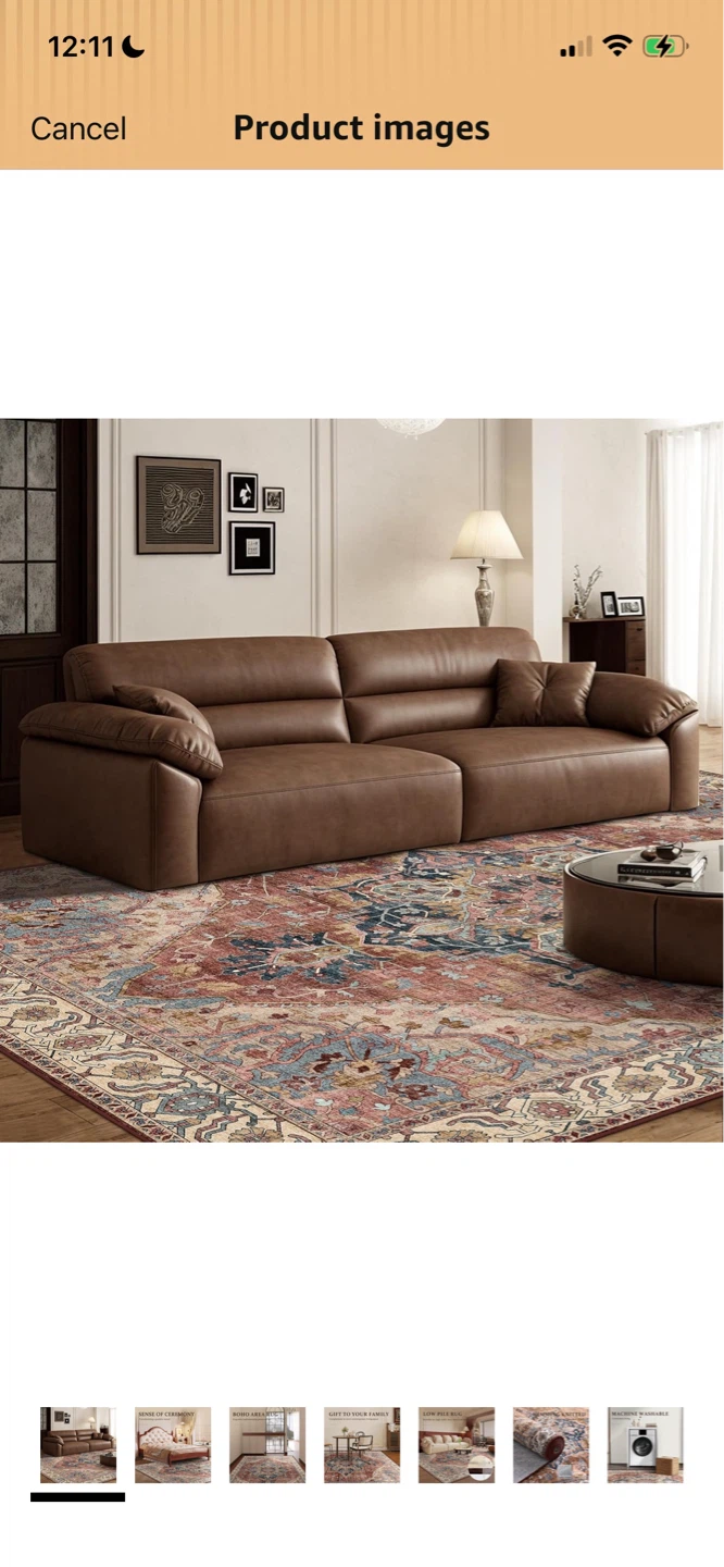 5' x 8' Rectangular Area Rug - Brickred & Multi - photo 4