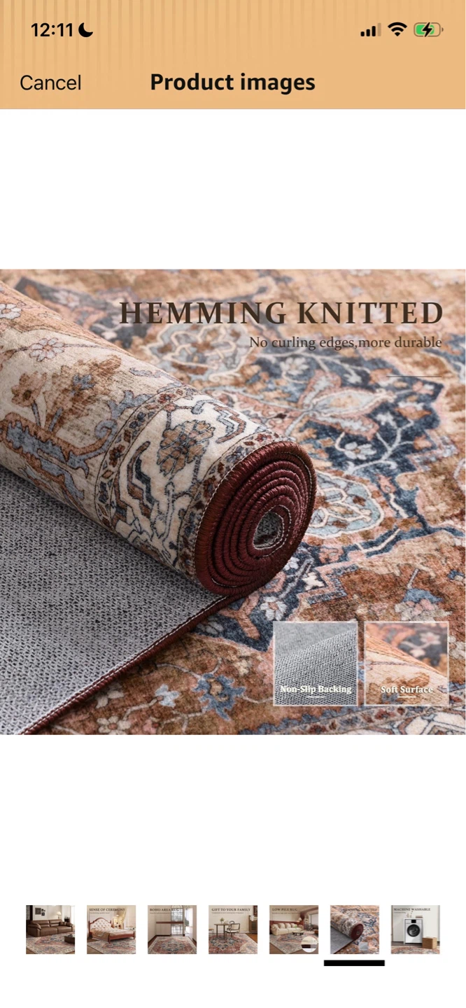 5' x 8' Rectangular Area Rug - Brickred & Multi - photo 2