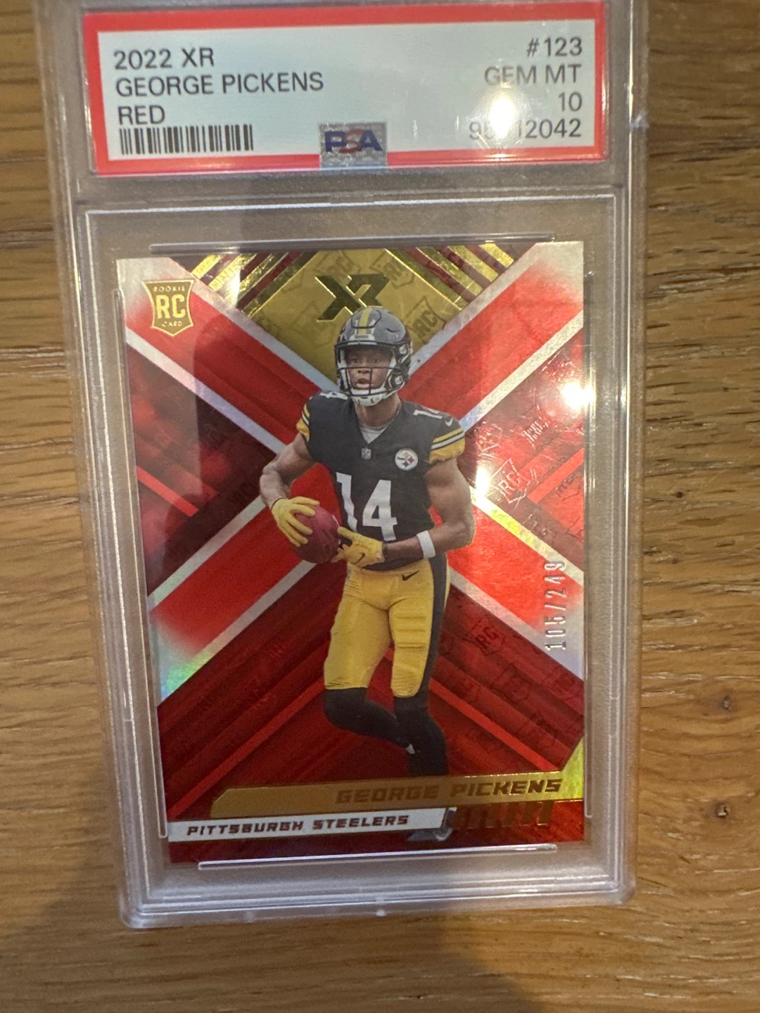 2022 XR George Pickens Red RC PSA 10 Gem Mint Football Card
