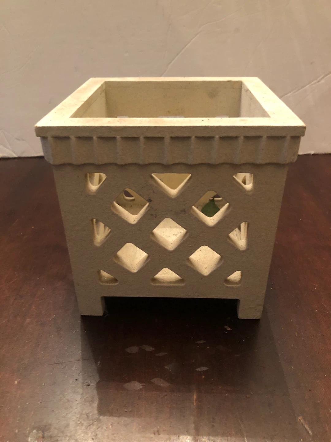 White Plant Pot Holder Box.