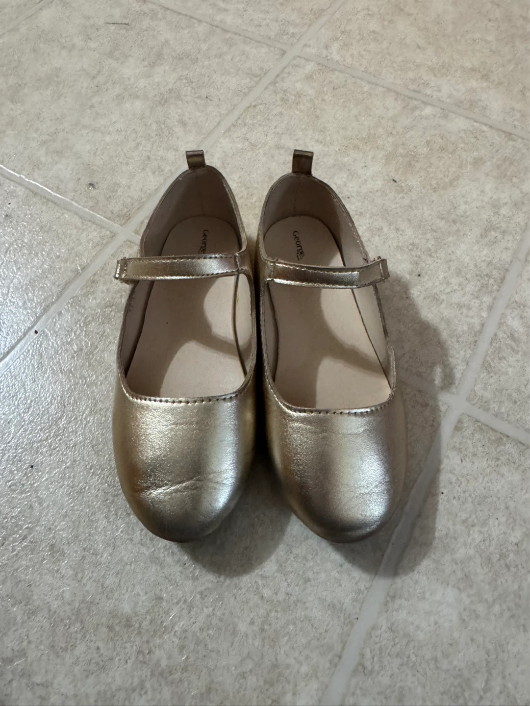 George Gold Mary Jane Shoes - size 11