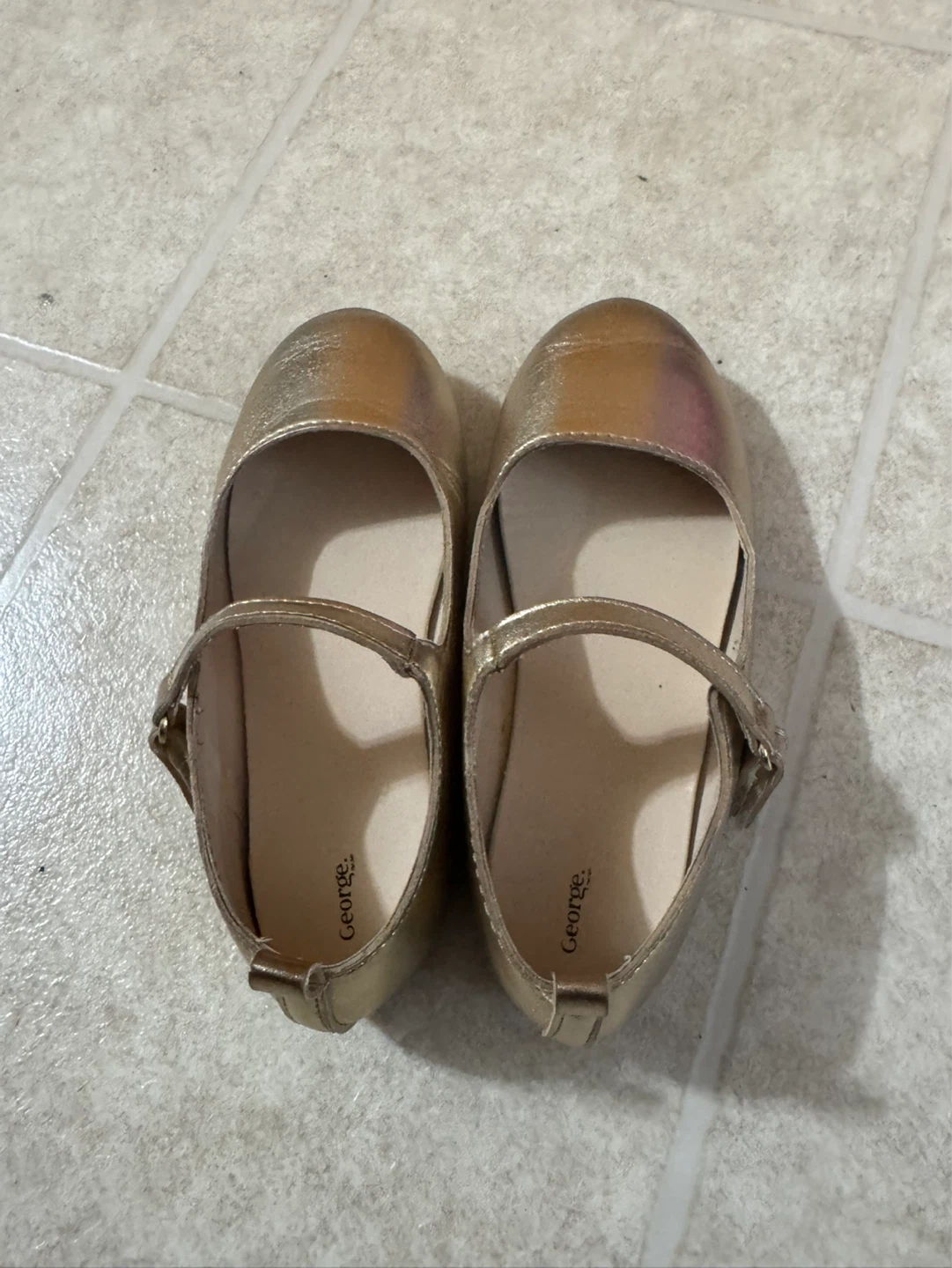George Gold Mary Jane Shoes - size 11 - photo 2