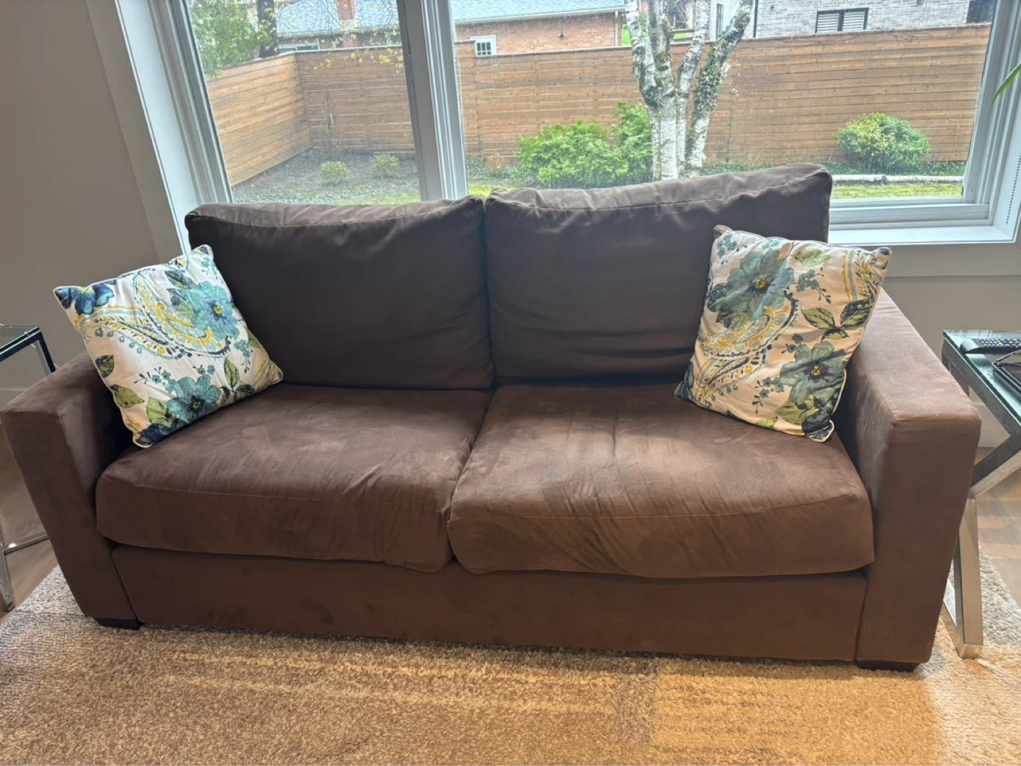 Brown Microfibre Sofa bed