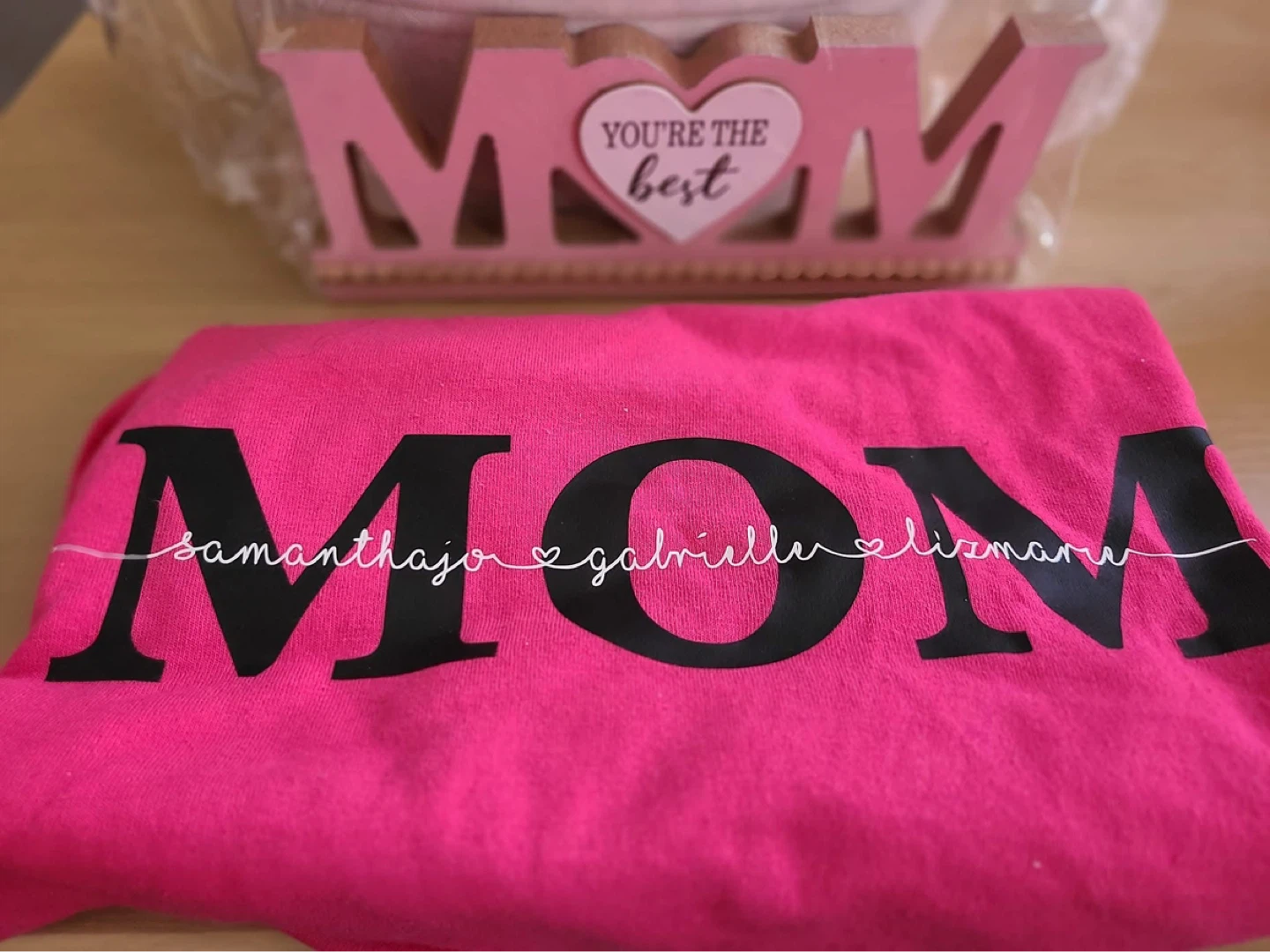 Mom T-Shirt with Custom Names