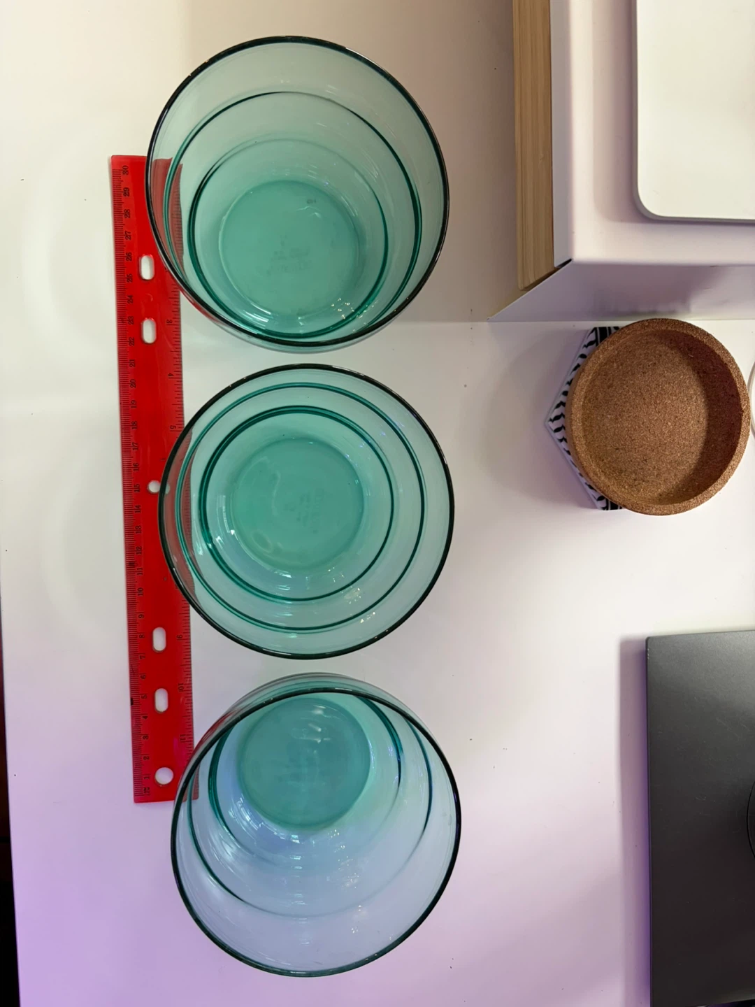 Set of 3 Blue Tint Glass Bowls (IKEA) - photo 2
