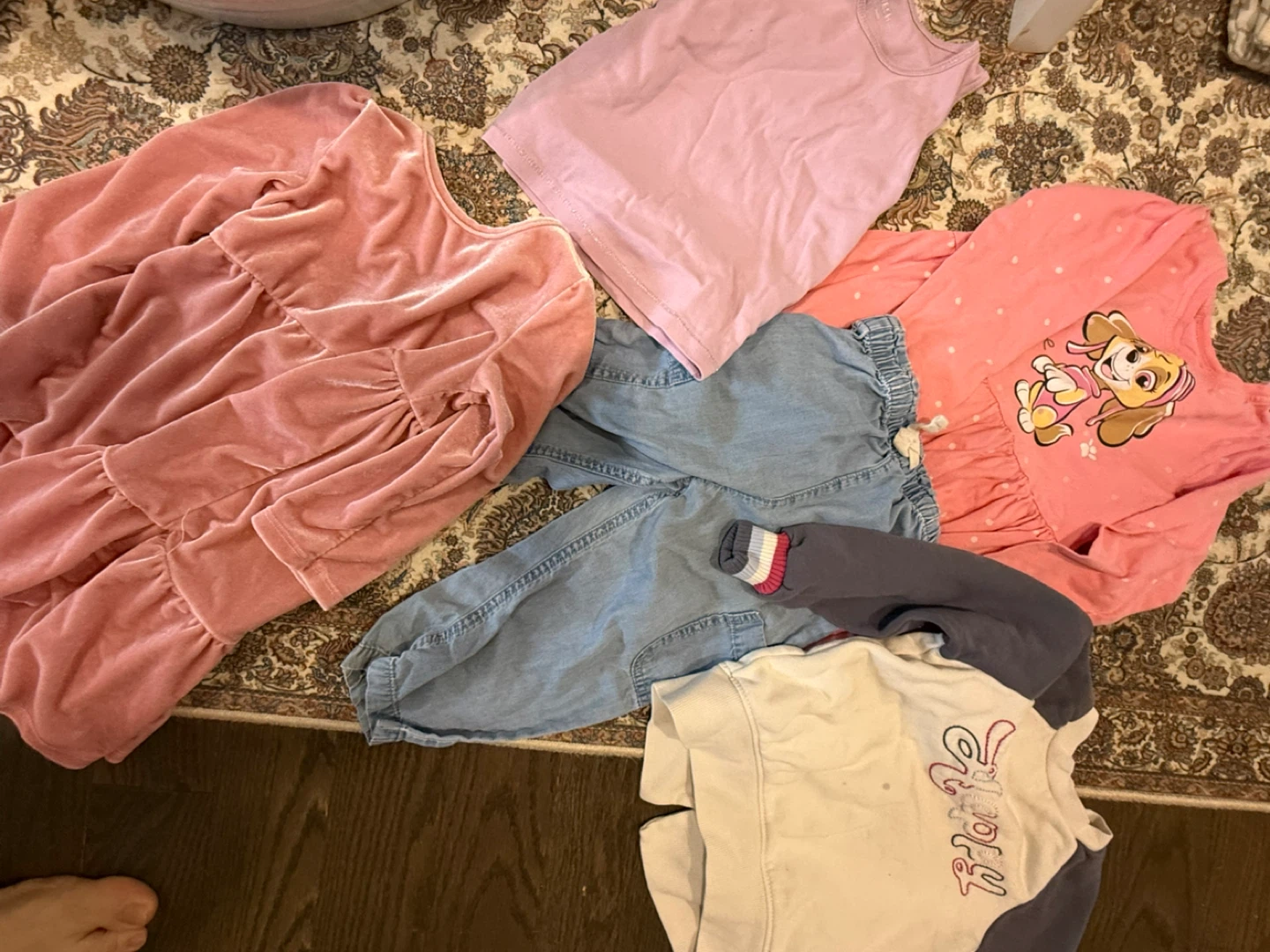 George Pink Tiered Velour Dress and More - photo 2