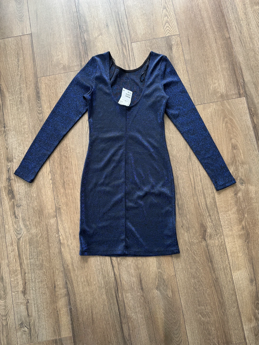 Sparkly Blue Long Sleeve Mini Dress - photo 2