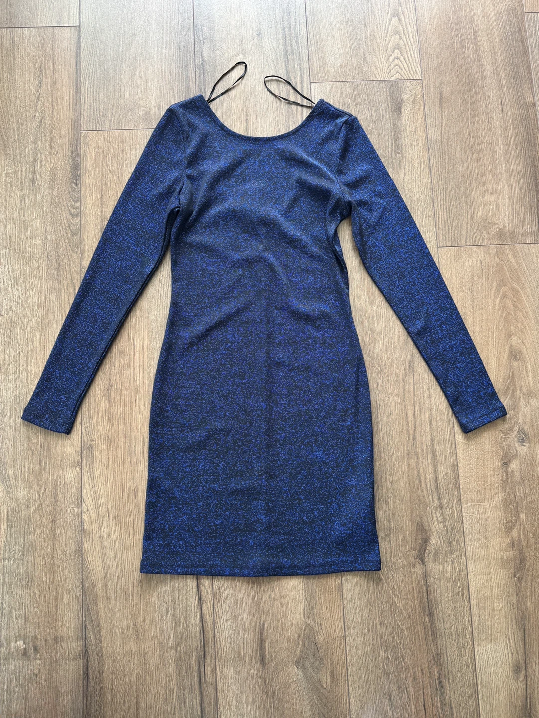 Sparkly Blue Long Sleeve Mini Dress - photo 3