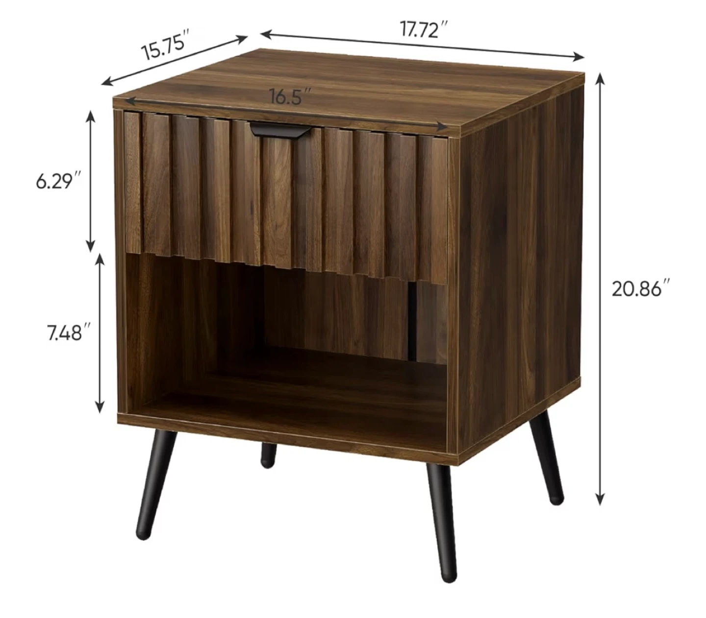 Modern Nightstand with Drawer - photo 2