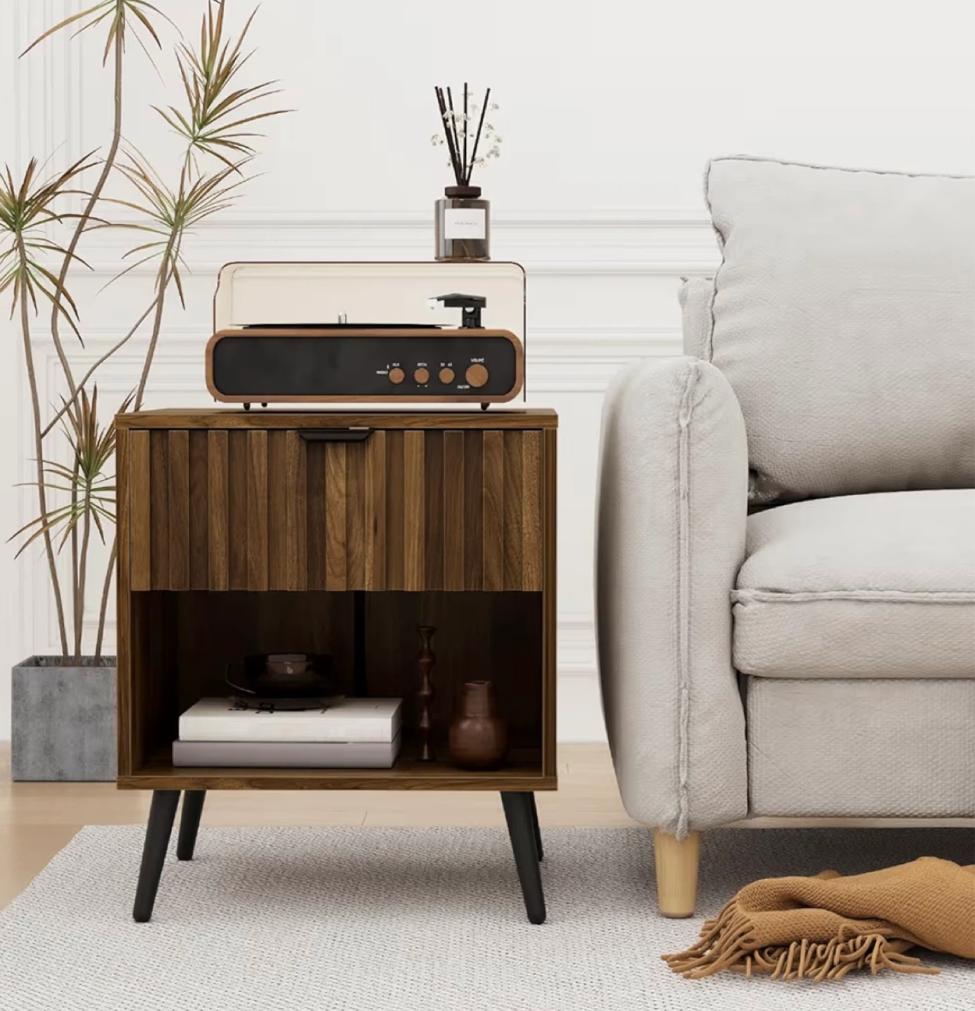 Modern Nightstand with Drawer - photo 5