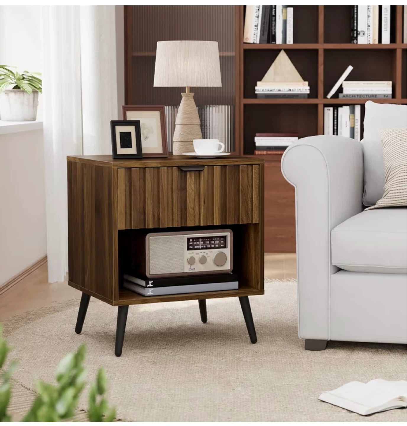 Modern Nightstand with Drawer - photo 3