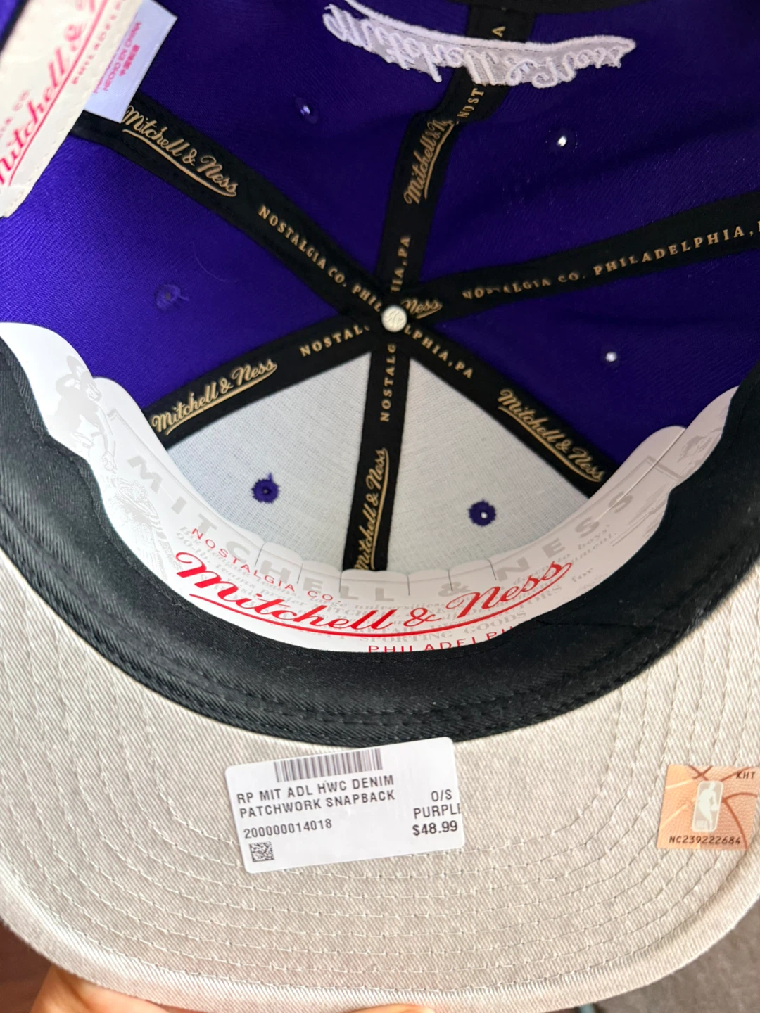 Toronto Raptors Patchwork Snapback Hat Purple/Grey O/S - photo 2
