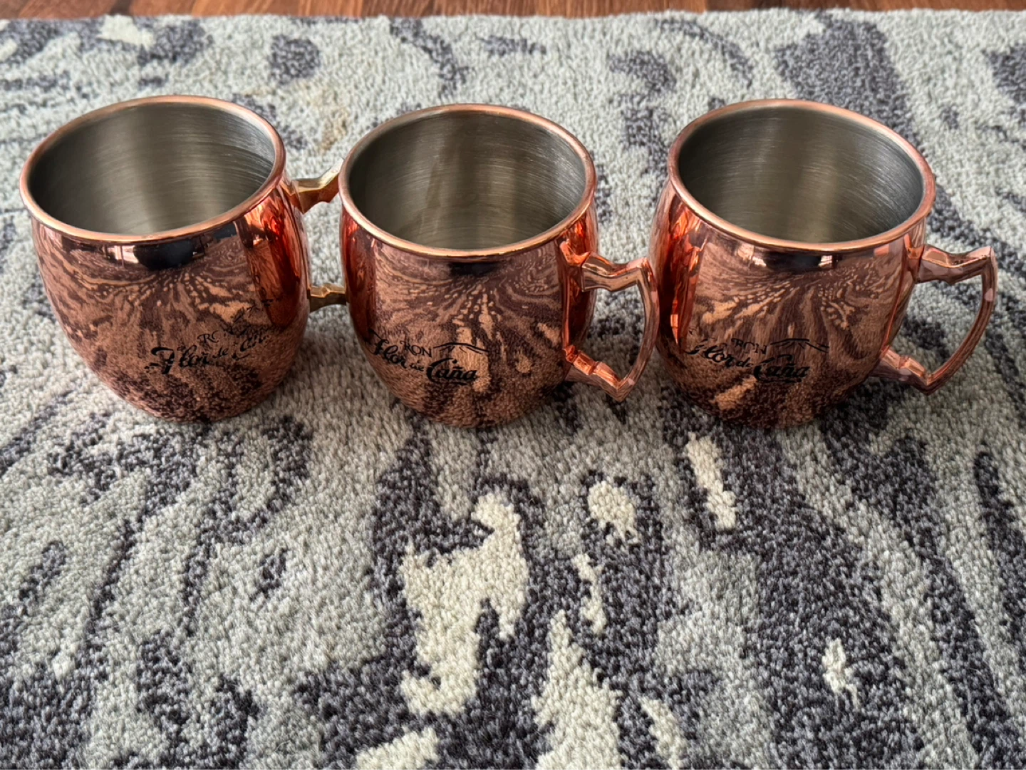 Set of 3 Copper Moscow Mule Mugs