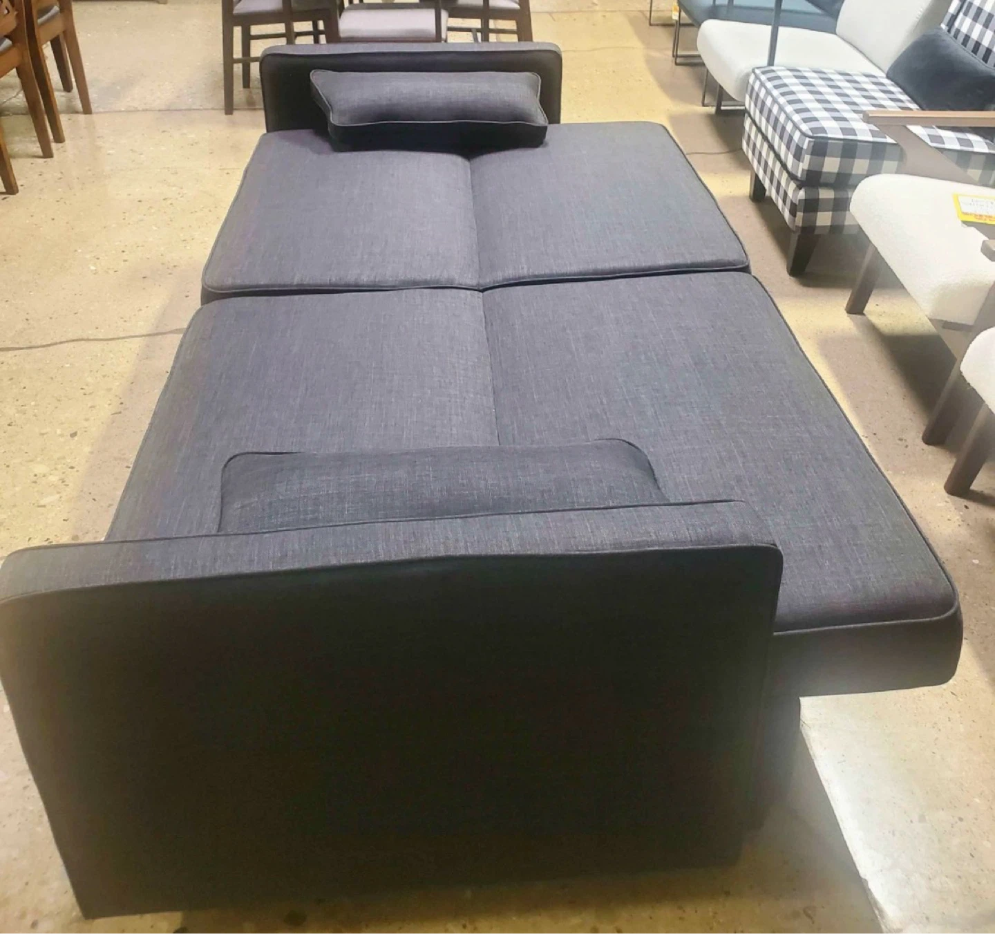 New Space Saving Dark Gray Sofa Sleeper with Storage - photo 2