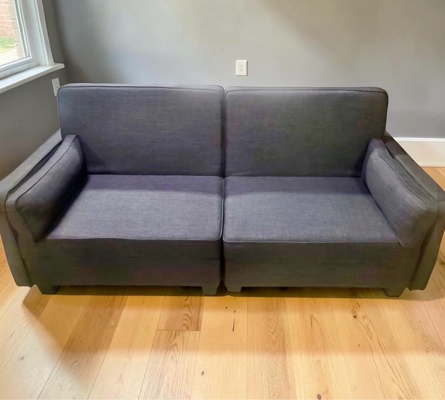 New Space Saving Dark Gray Sofa Sleeper with Storage