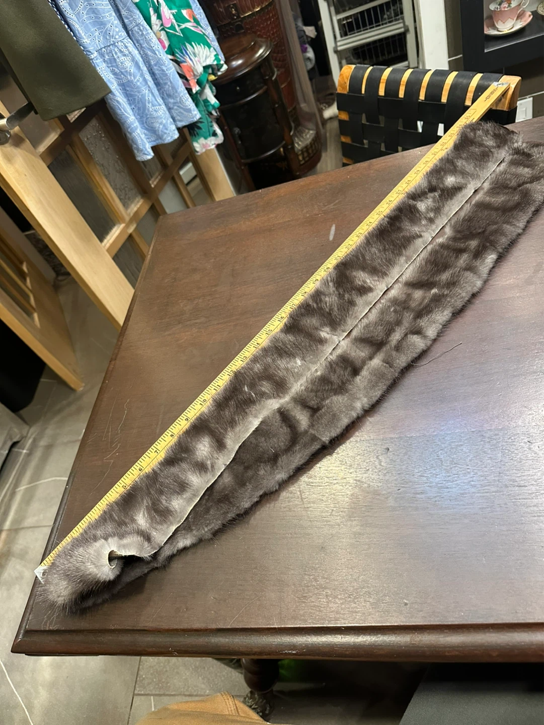 Real mink fur trim piece — excellent condition.