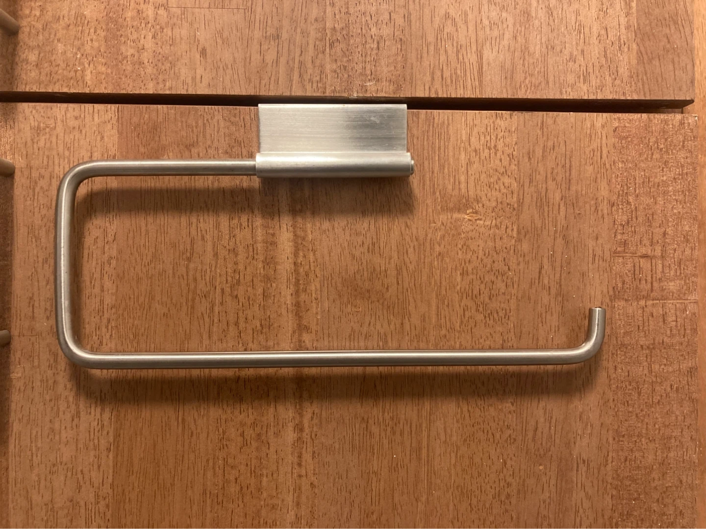iDesign Stainless Steel Over the Cabinet Paper Towel Holder, - photo 2