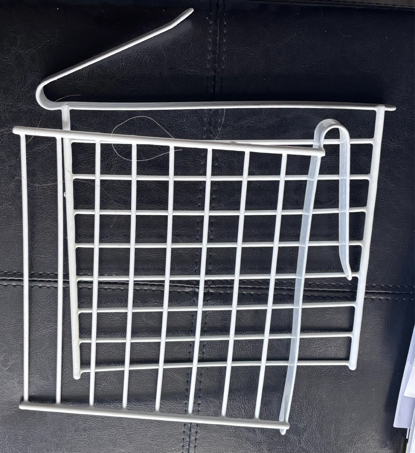 White Wire Storage Basket with Hooks - photo 3