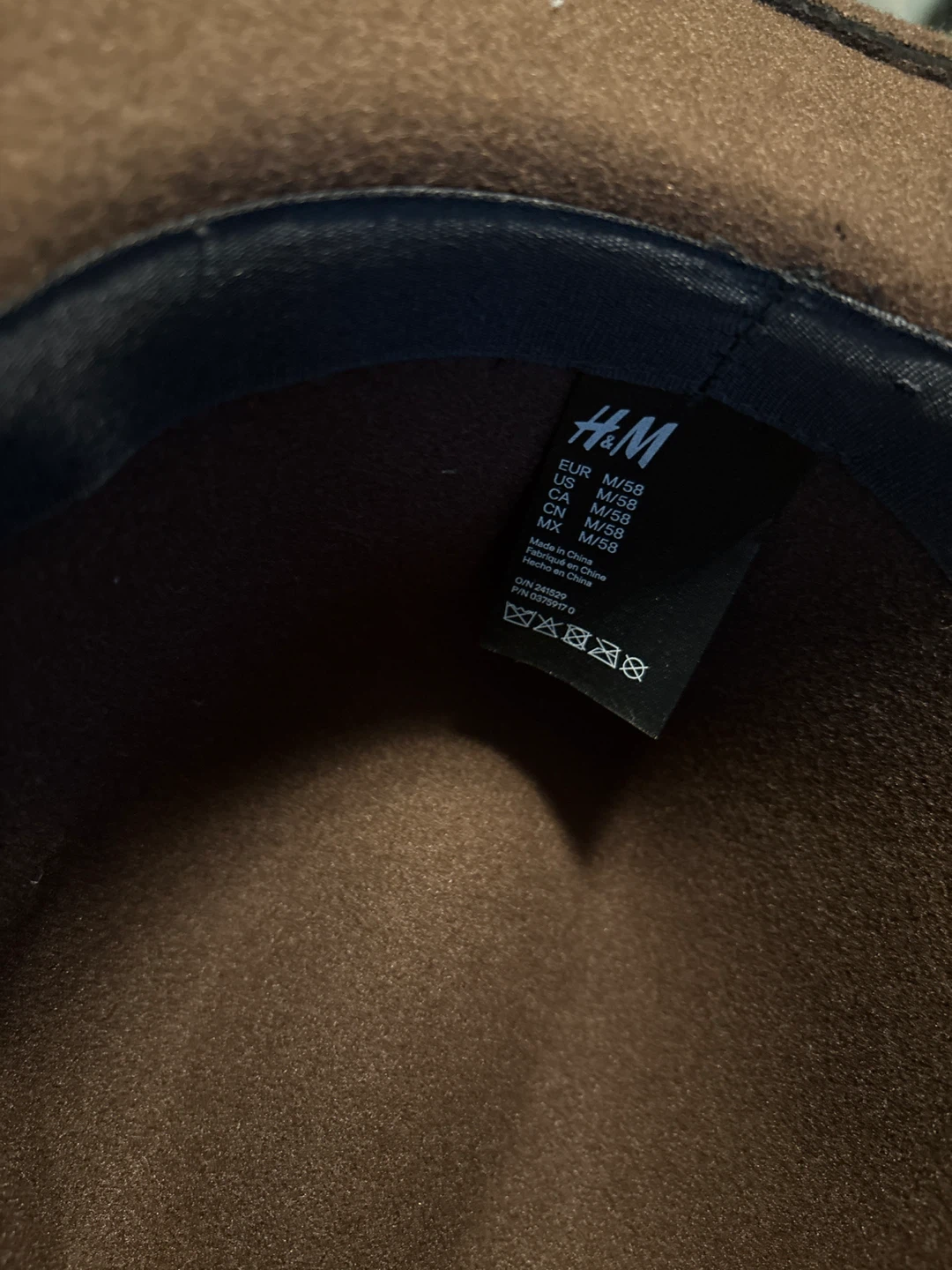 H&M Brown Felt Fedora Hat Size M/58 - photo 2