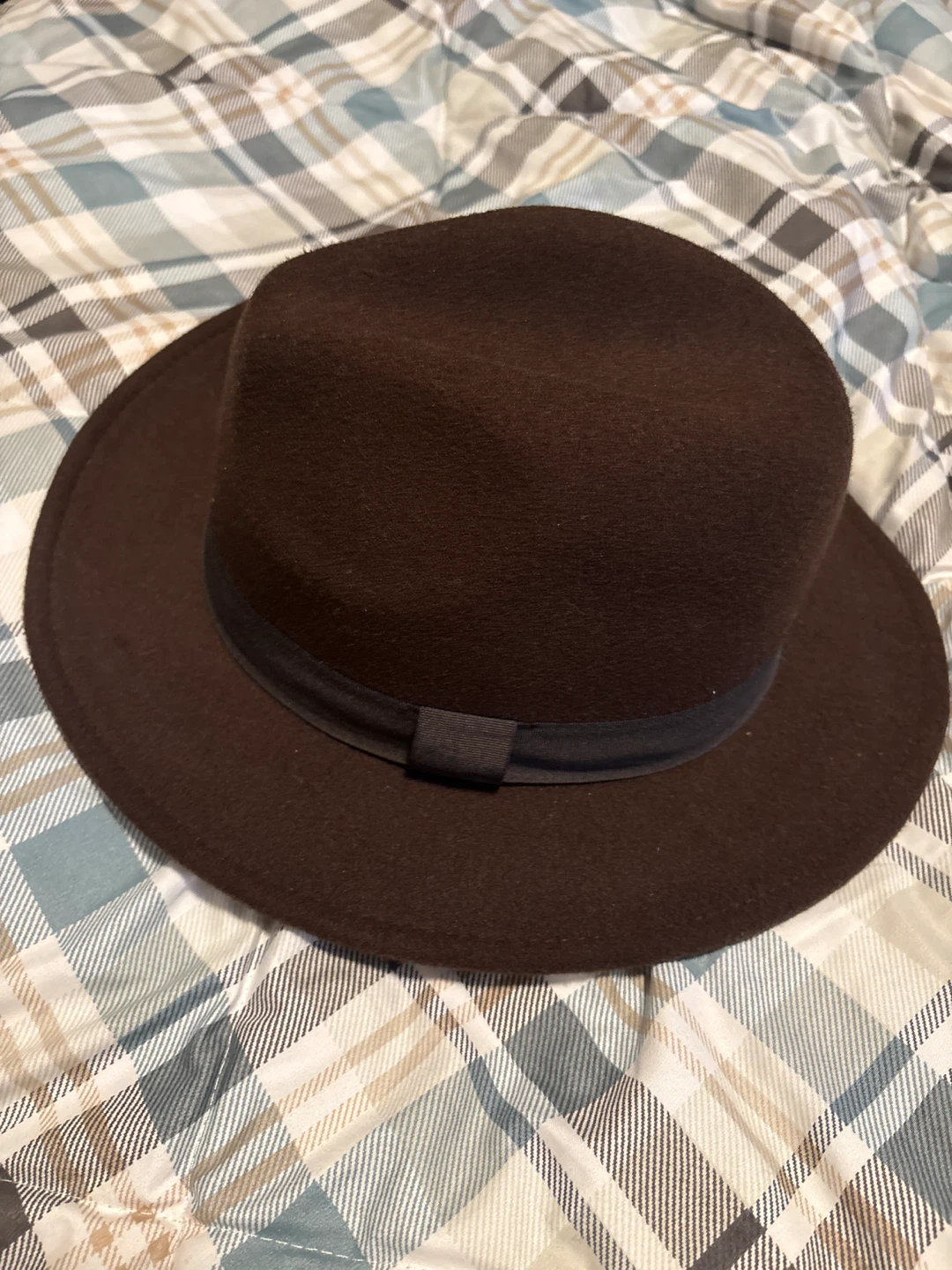 H&M Brown Felt Fedora Hat Size M/58