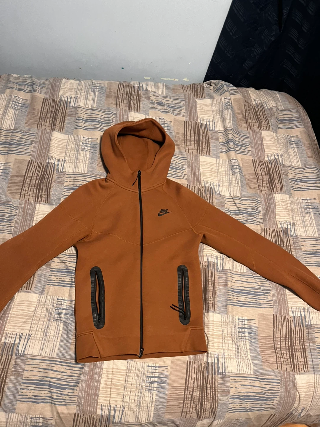 Nike Tech Fleece Full-Zip Hoodie - Brown - photo 2