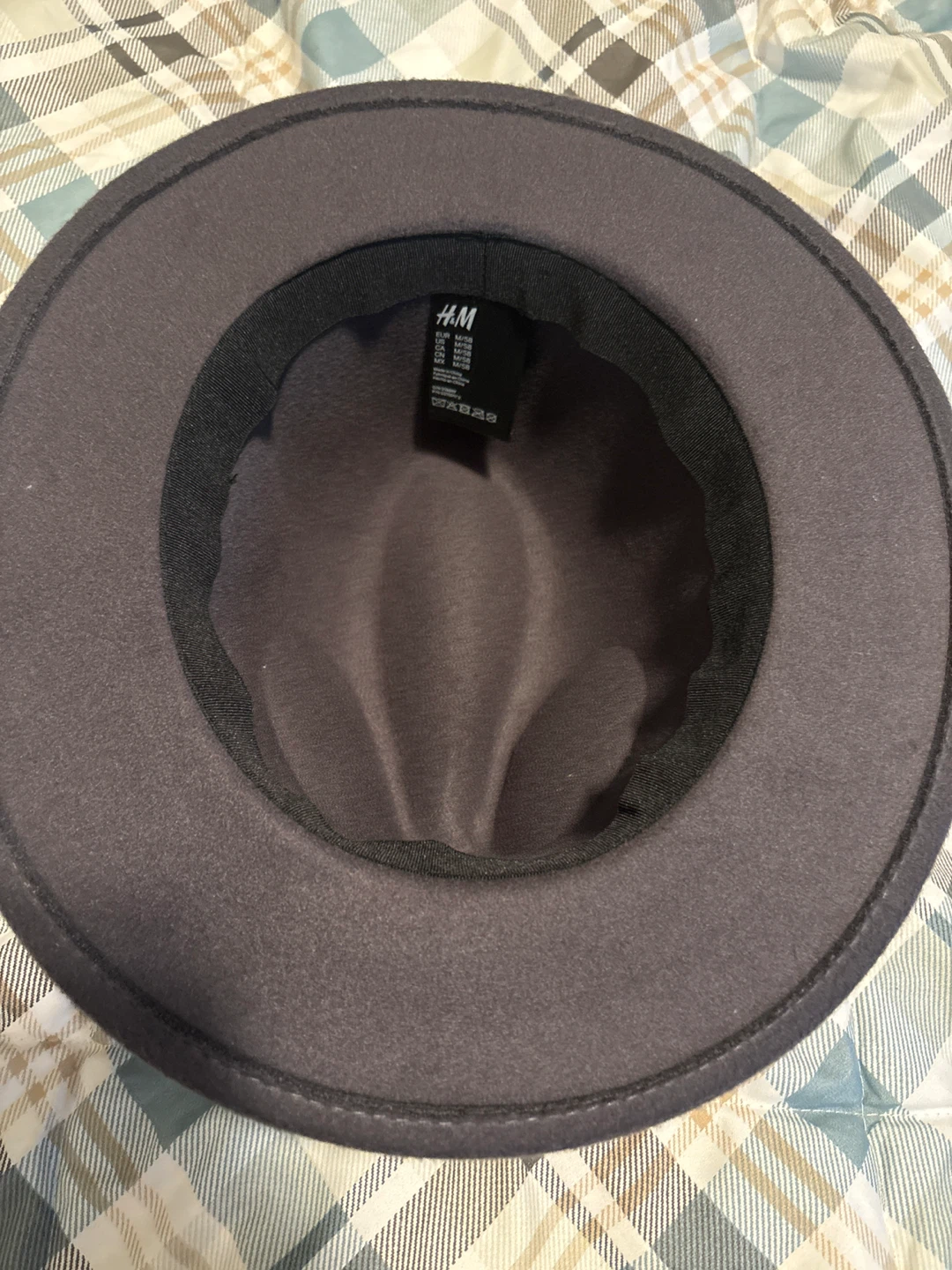 H&M Grey Fedora Hat Size M/58 - photo 4