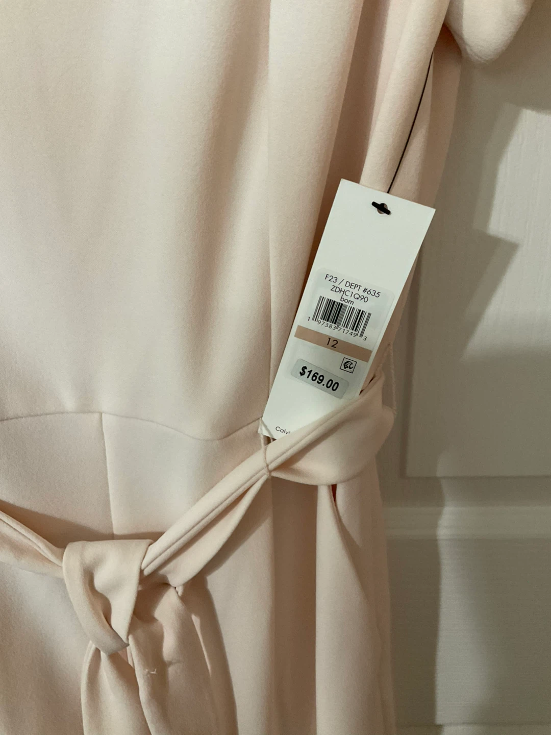 Calvin Klein Women's Jumpsuit - Blush Pink, Size 12 - photo 2
