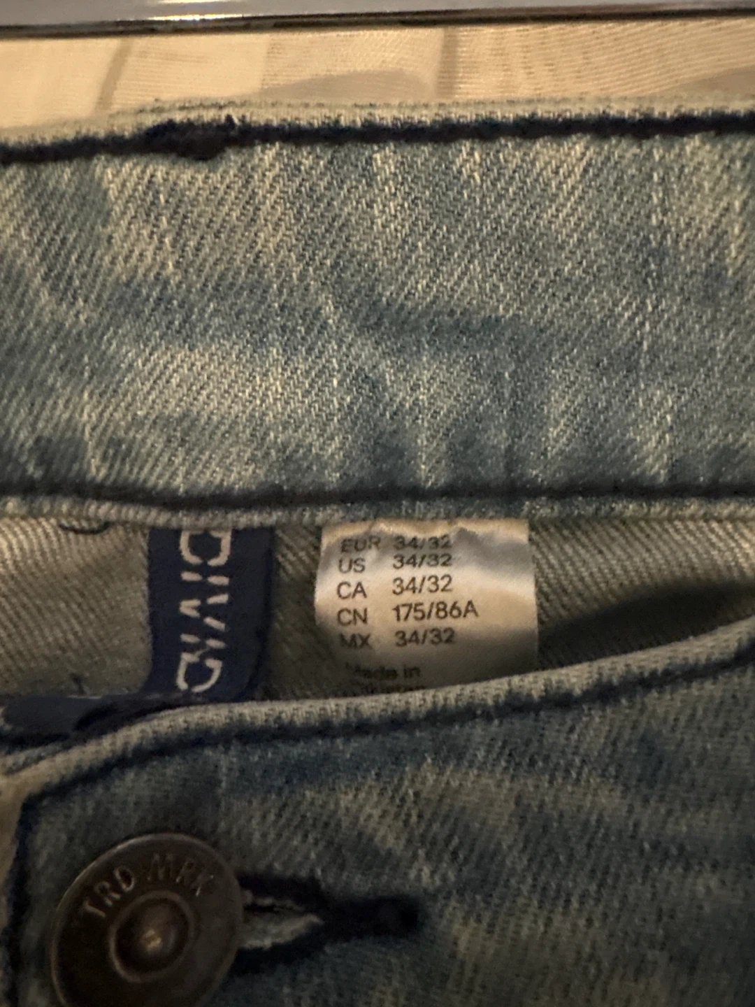 H&M Men's Light Wash Moto Denim Jeans - photo 2