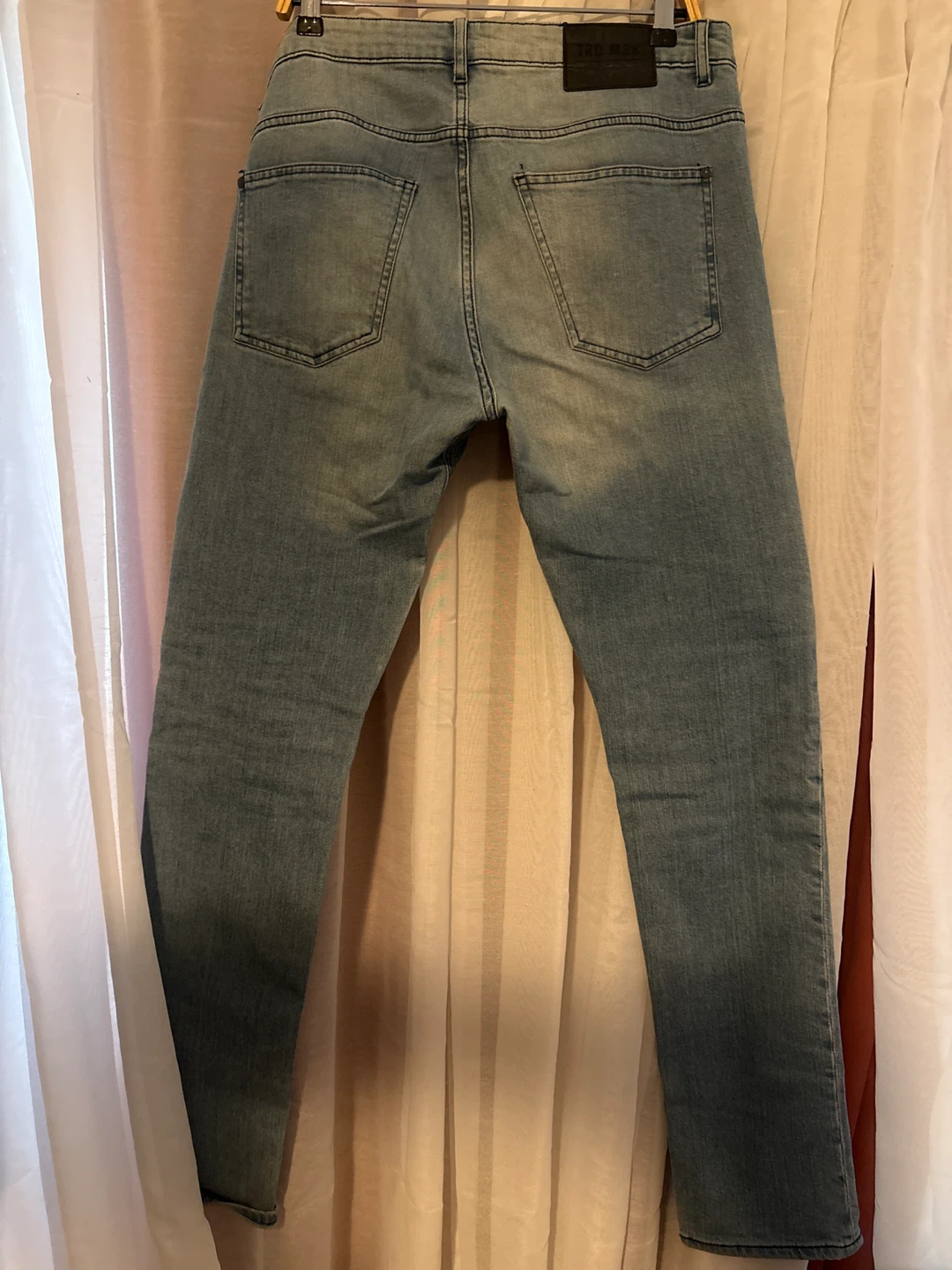 H&M Men's Light Wash Moto Denim Jeans - photo 3