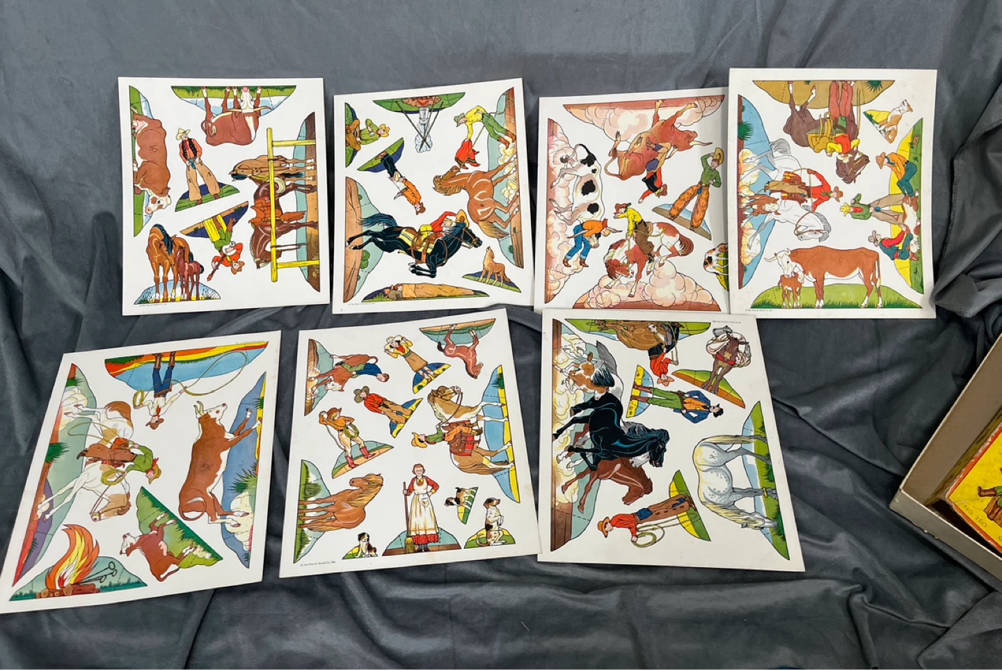 Vintage Cowboy & “Indians” cardboard cutouts - photo 2