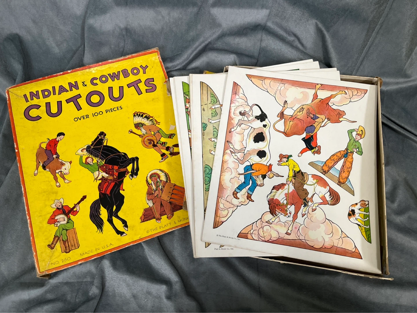 Vintage Cowboy & “Indians” cardboard cutouts