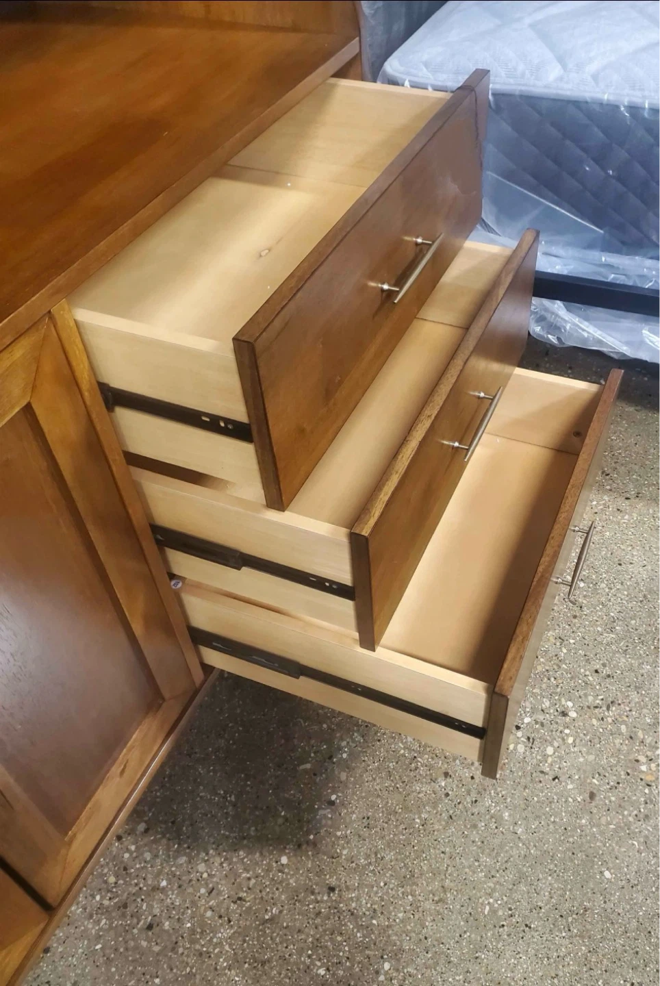 New Mid Century Modern Highboy Storage Display Buffet - photo 3
