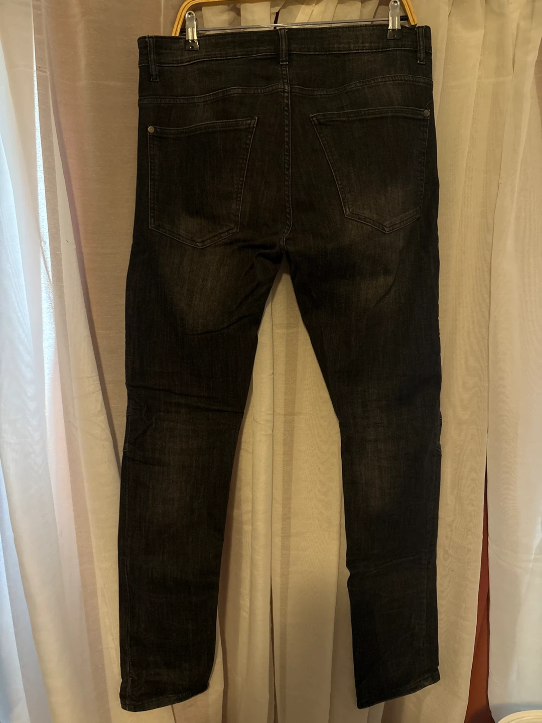 Divided H&M Skinny Moto Jeans - Black - 34x32 - photo 2